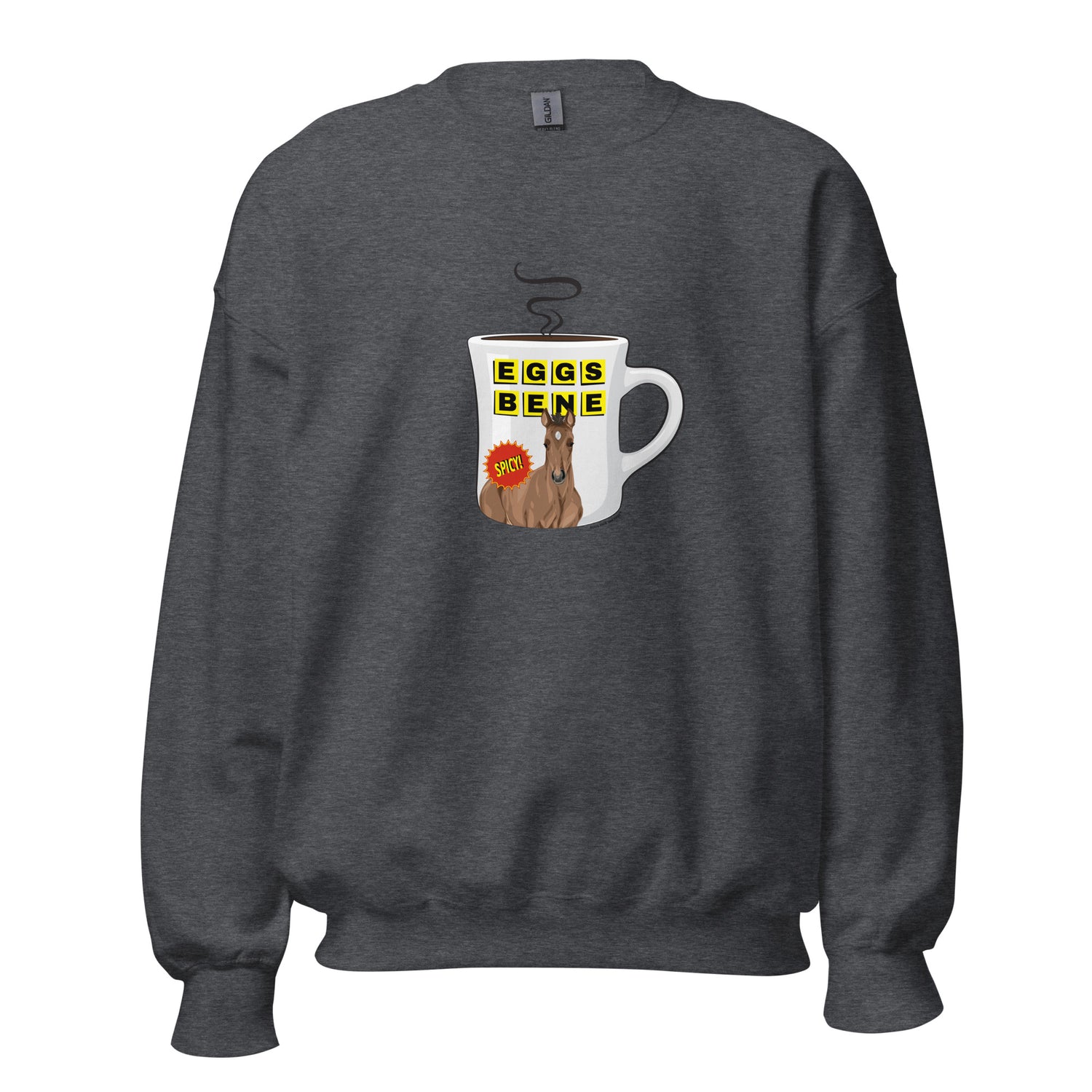 Eggs Benedict Sweatshirt by Katie Van Slyke - Dark Heather