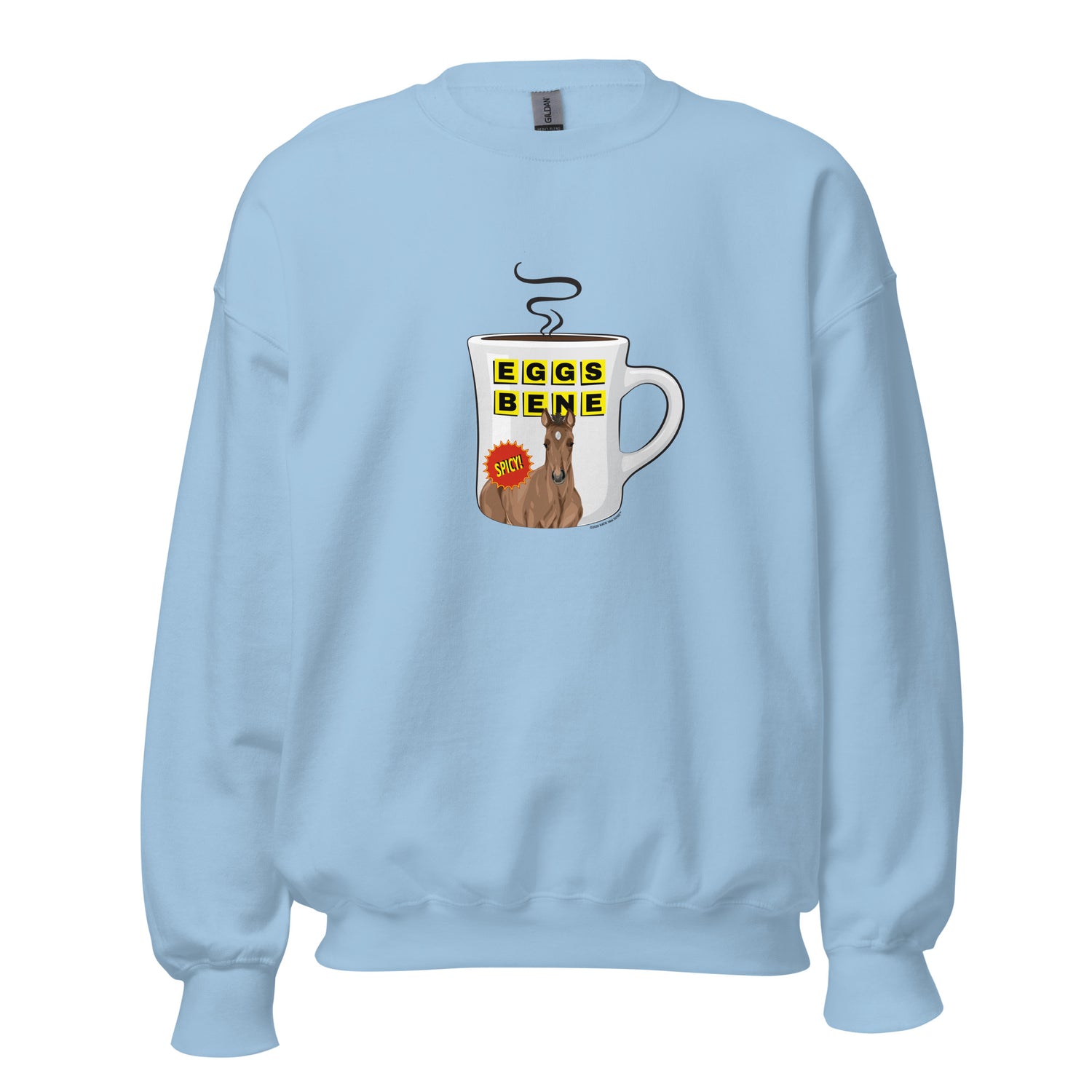 Eggs Benedict Sweatshirt by Katie Van Slyke - Light Blue