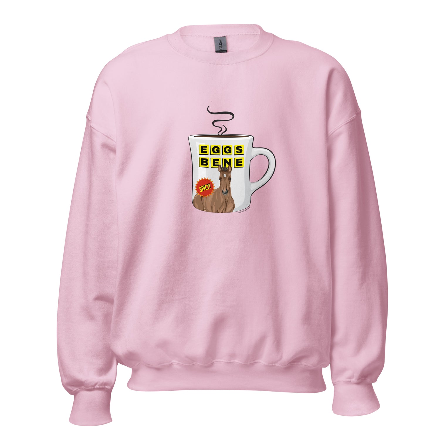 Eggs Benedict Sweatshirt by Katie Van Slyke - Light Pink