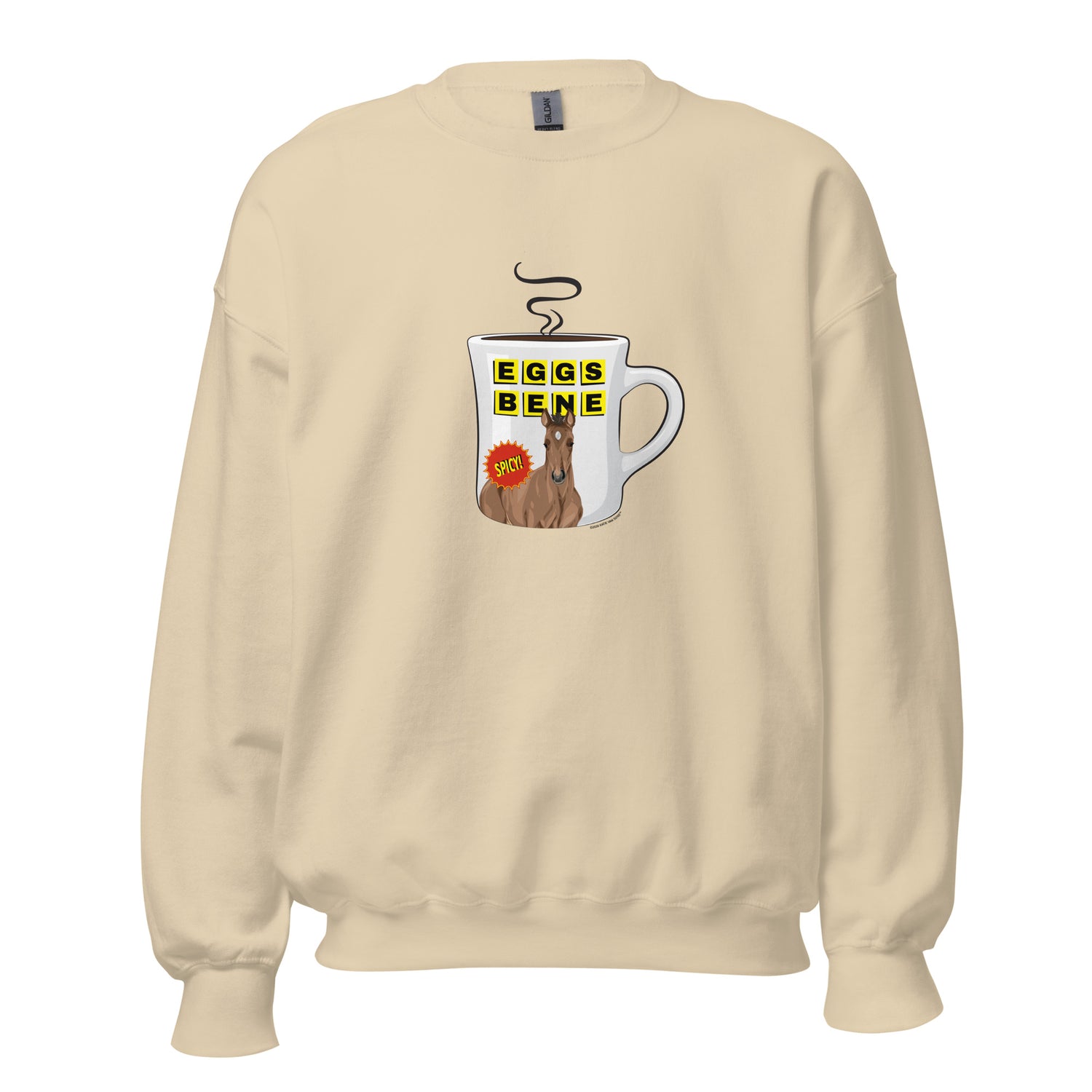 Eggs Benedict Sweatshirt by Katie Van Slyke - Sand