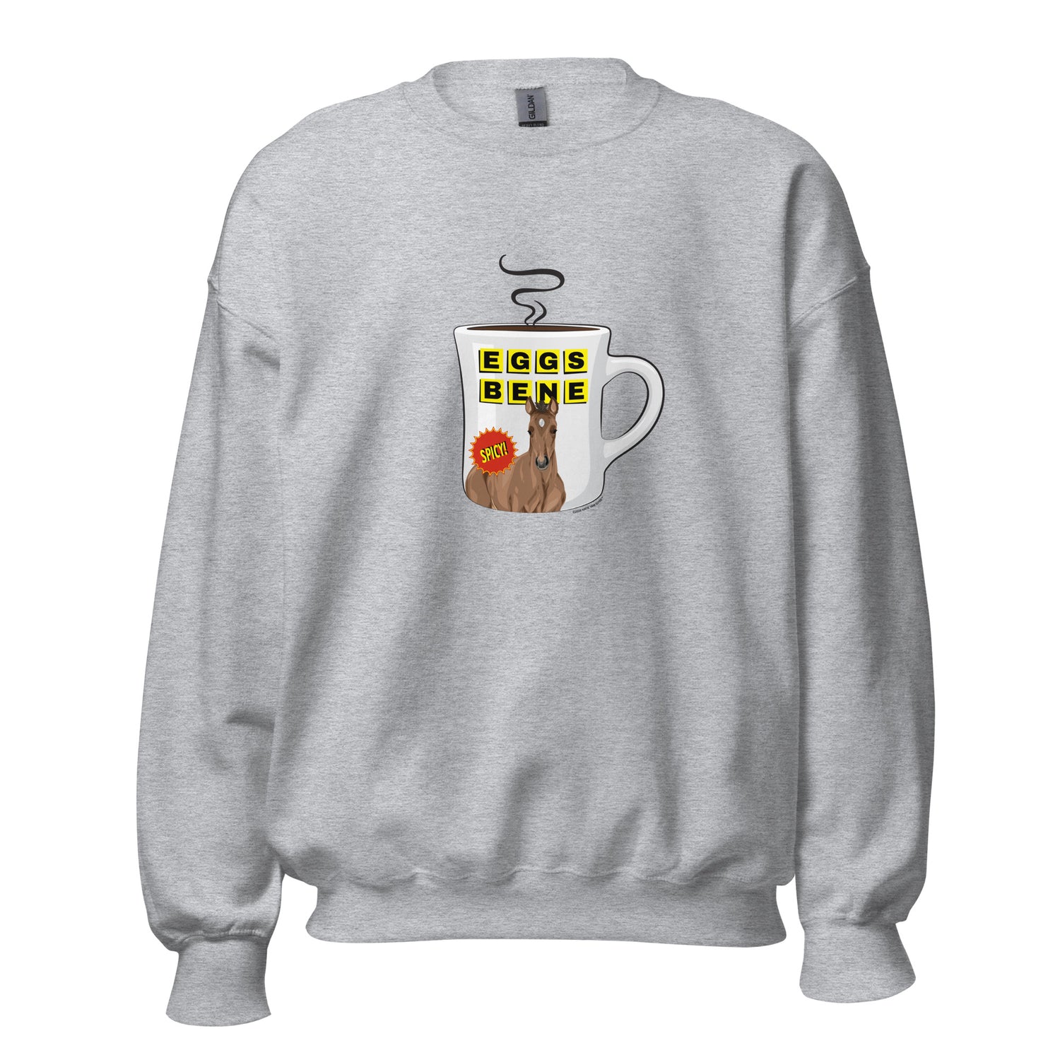 Eggs Benedict Sweatshirt by Katie Van Slyke - Sport Grey