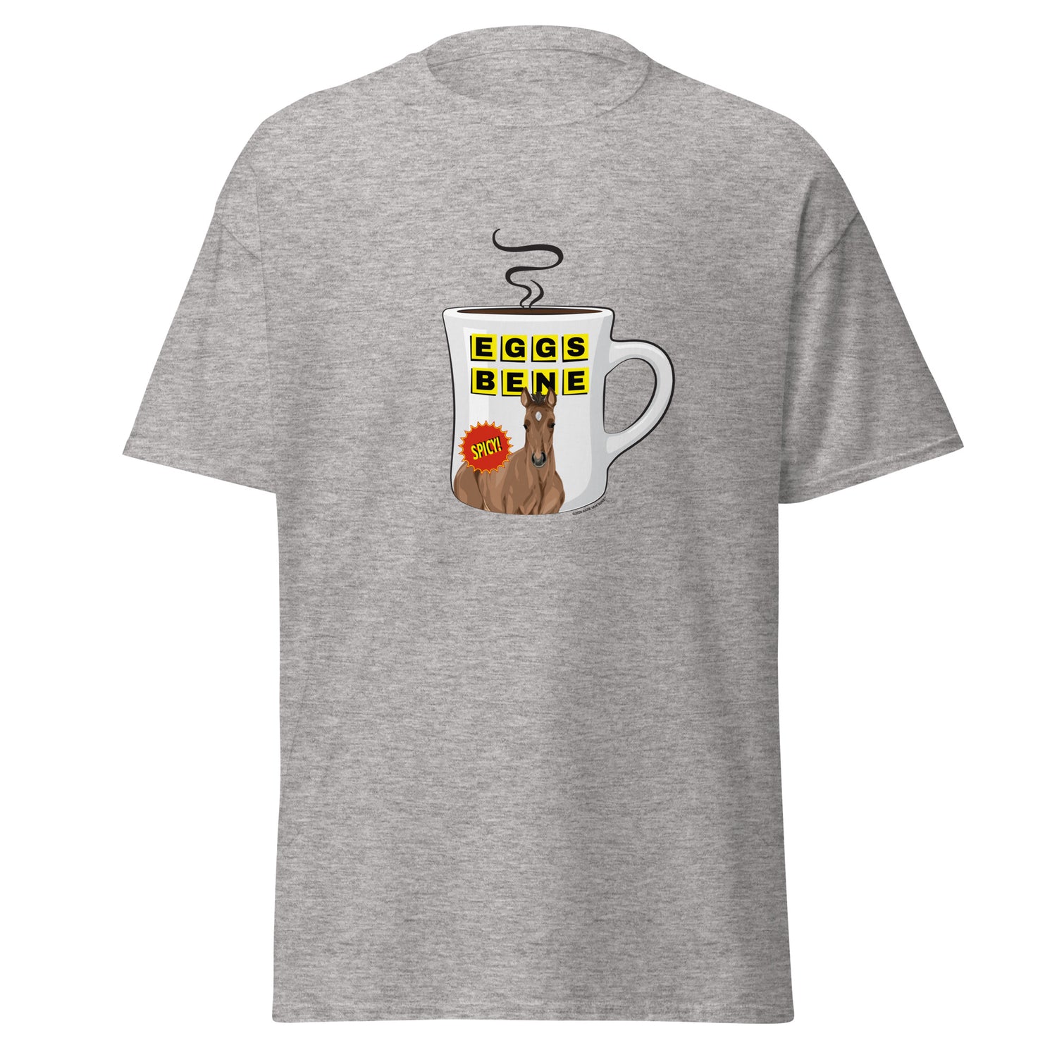 Eggs Benedict T-Shirt by Katie Van Slyke - Sport Grey