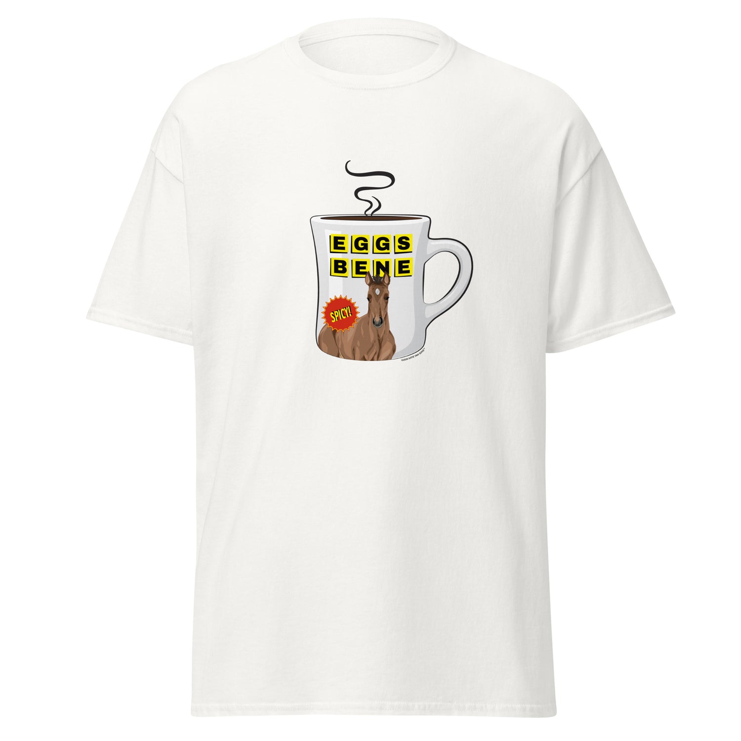 Eggs Benedict T-Shirt by Katie Van Slyke - White