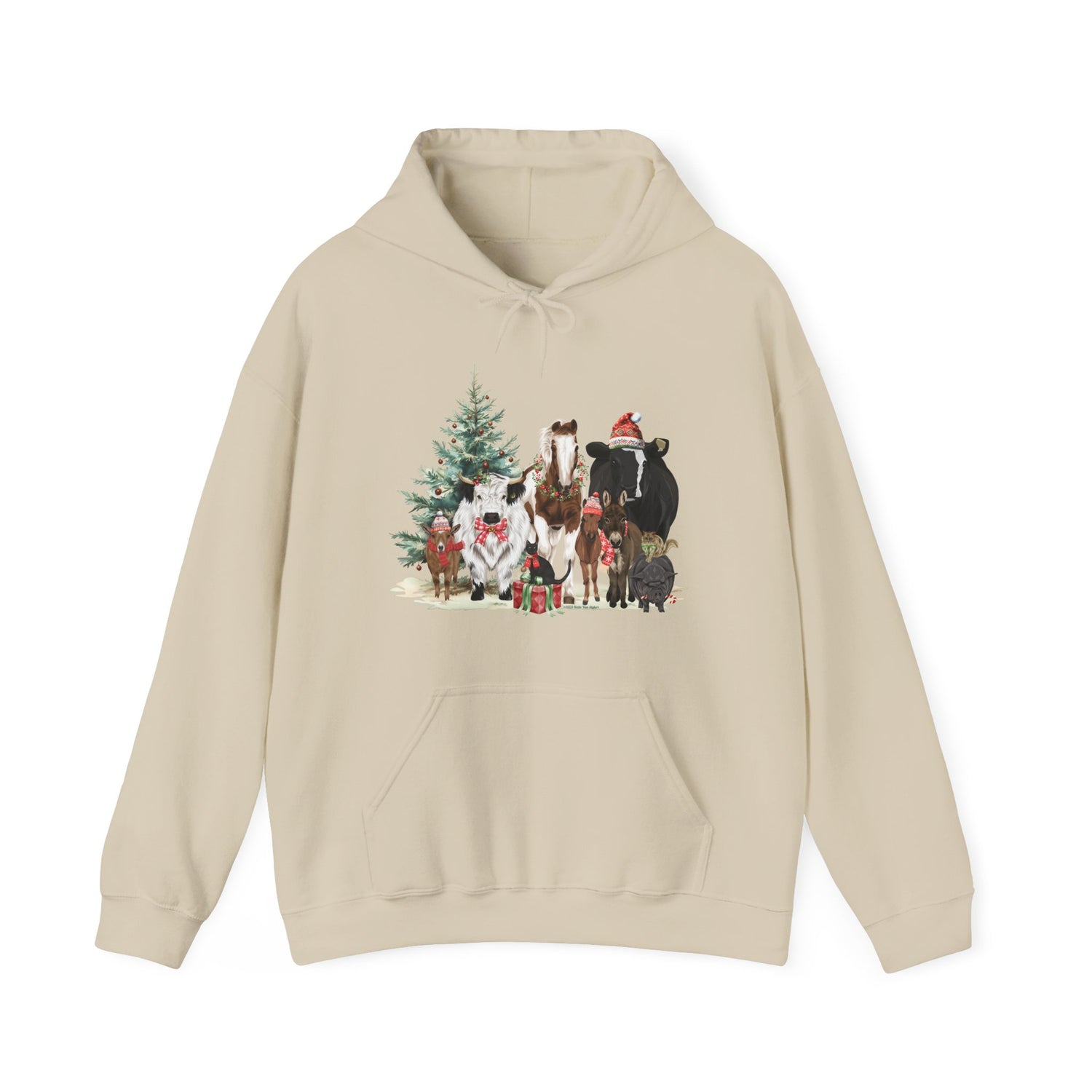 Festive Farm Hoodie by Katie Van Slyke® Sand