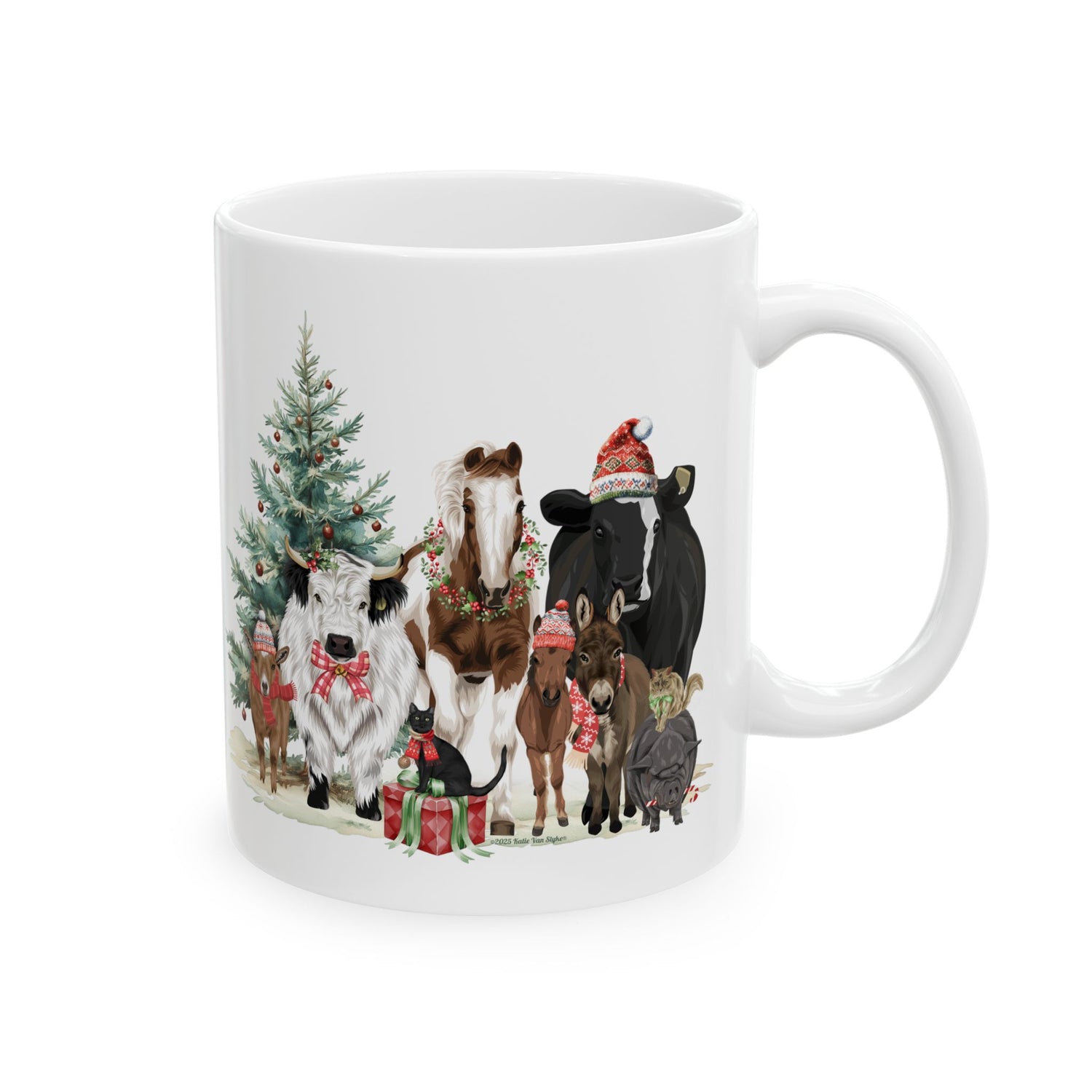 Festive Farm Mugs by Katie Van Slyke® 11oz right