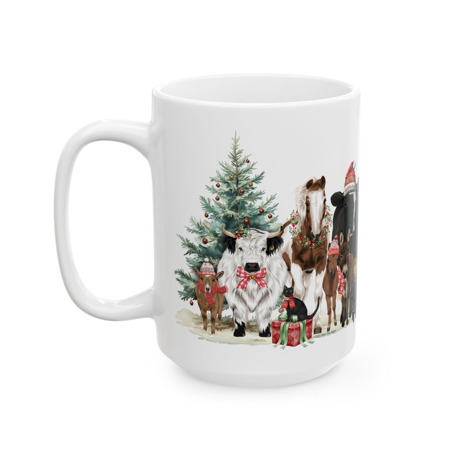 Festive Farm Mugs by Katie Van Slyke® 15oz left