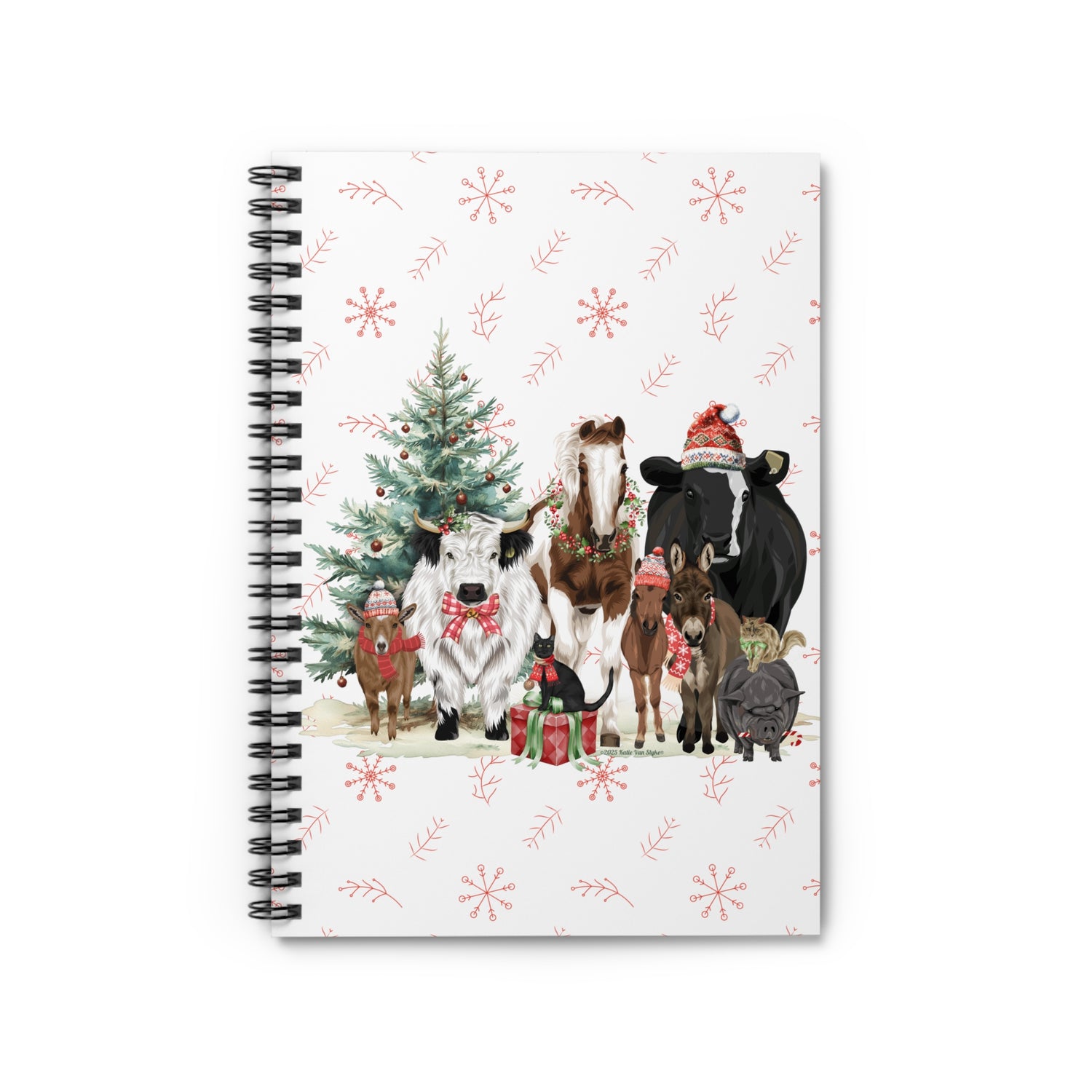 Festive Farm Notebook by Katie Van Slyke® front
