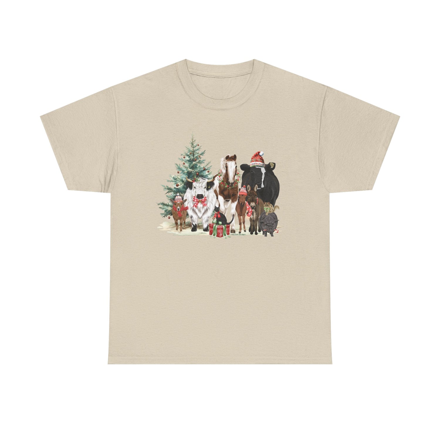 Festive Farm T-Shirt by Katie Van Slyke® Sand