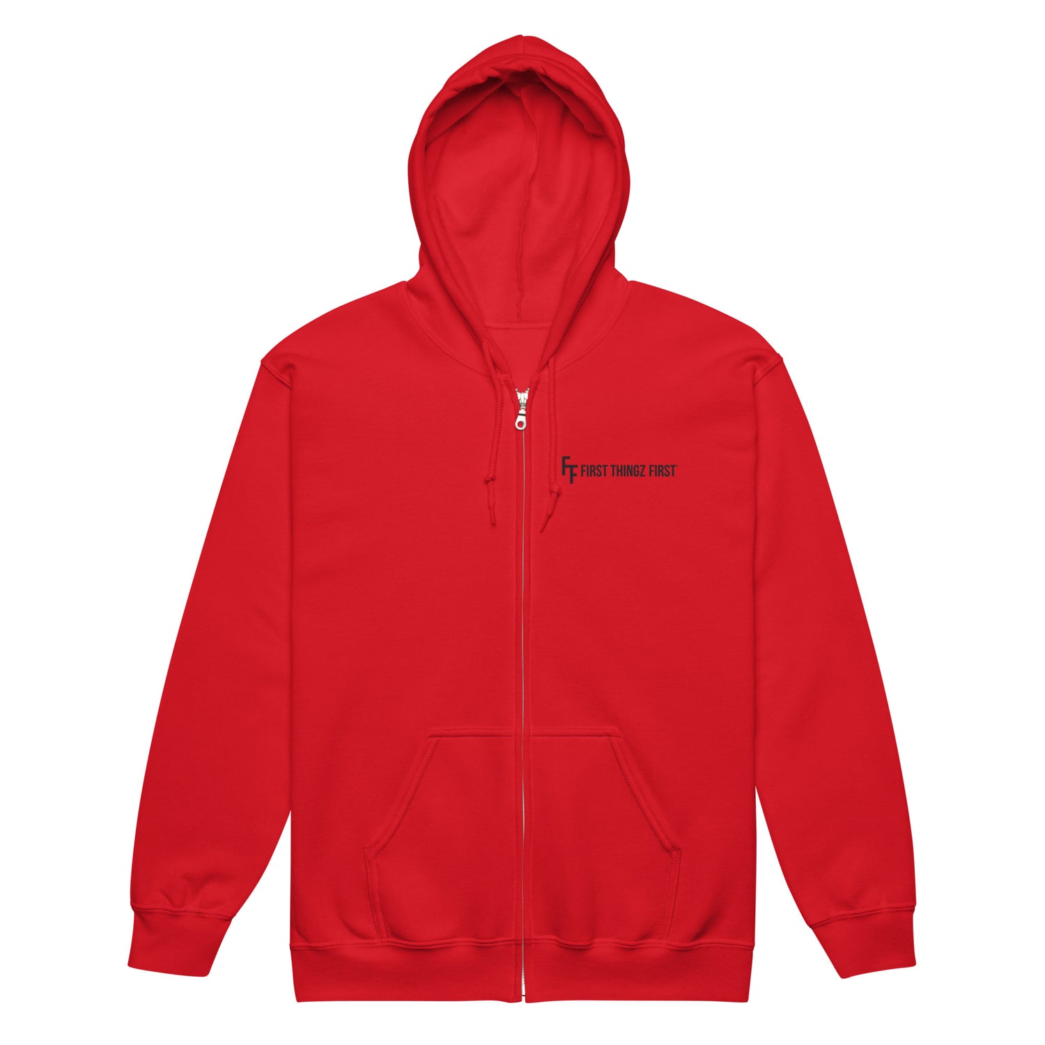 First Thingz First Zip-Up Hoodie by Katie Van Slyke - Red