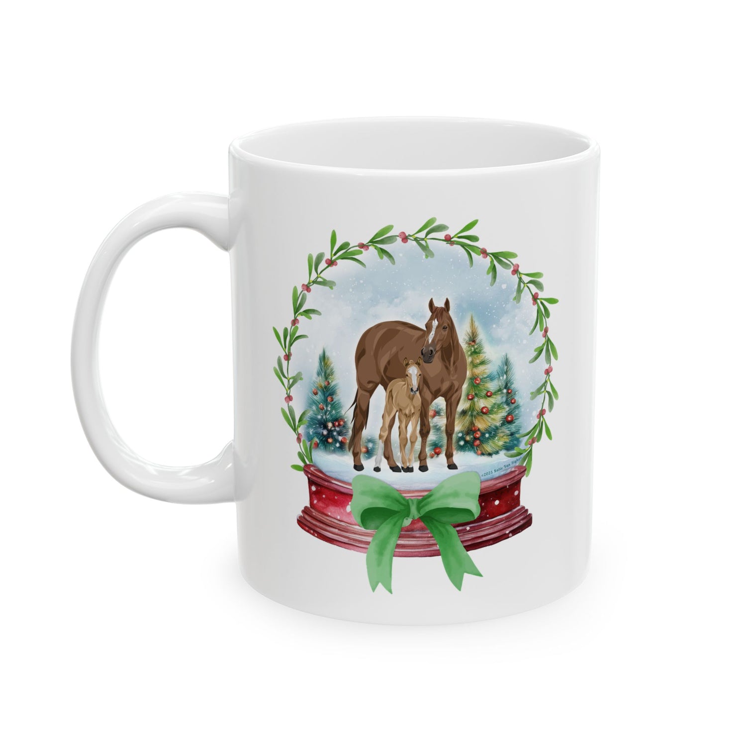 Frosty Foal Mugs by Katie Van Slyke™ 11oz left
