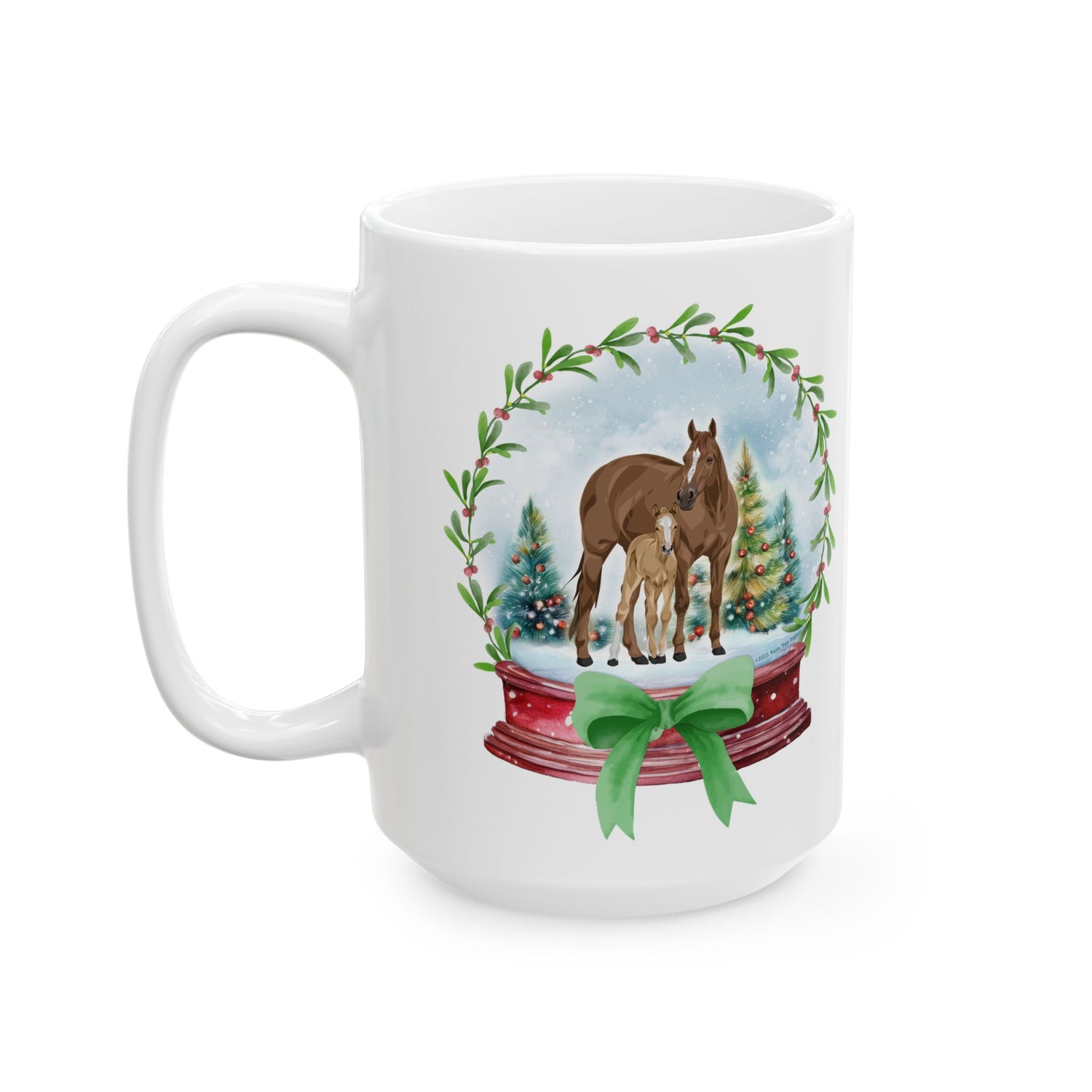 Frosty Foal Mugs by Katie Van Slyke™ 15oz left