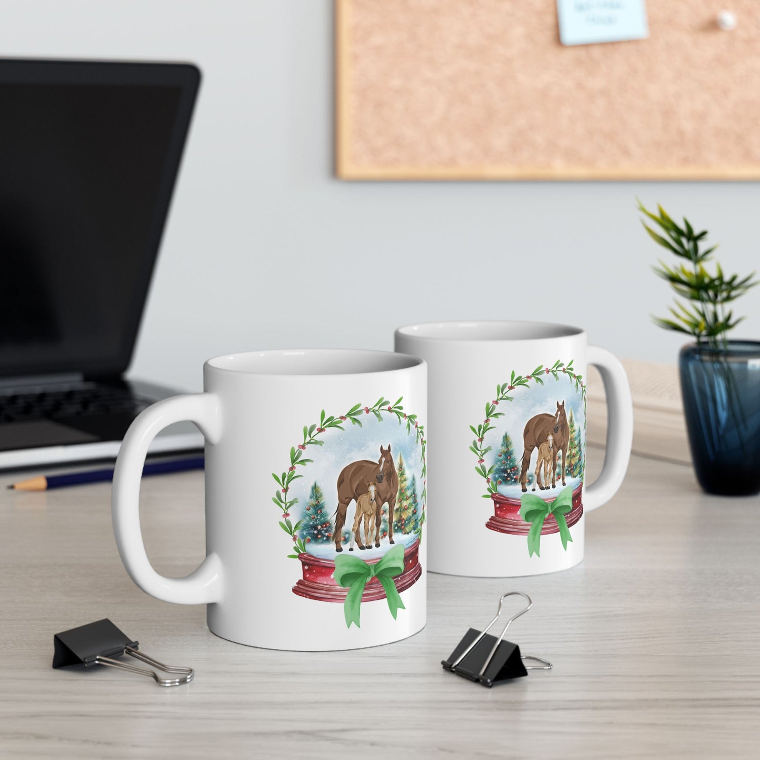 Frosty Foal Mugs by Katie Van Slyke™ 11oz left and right