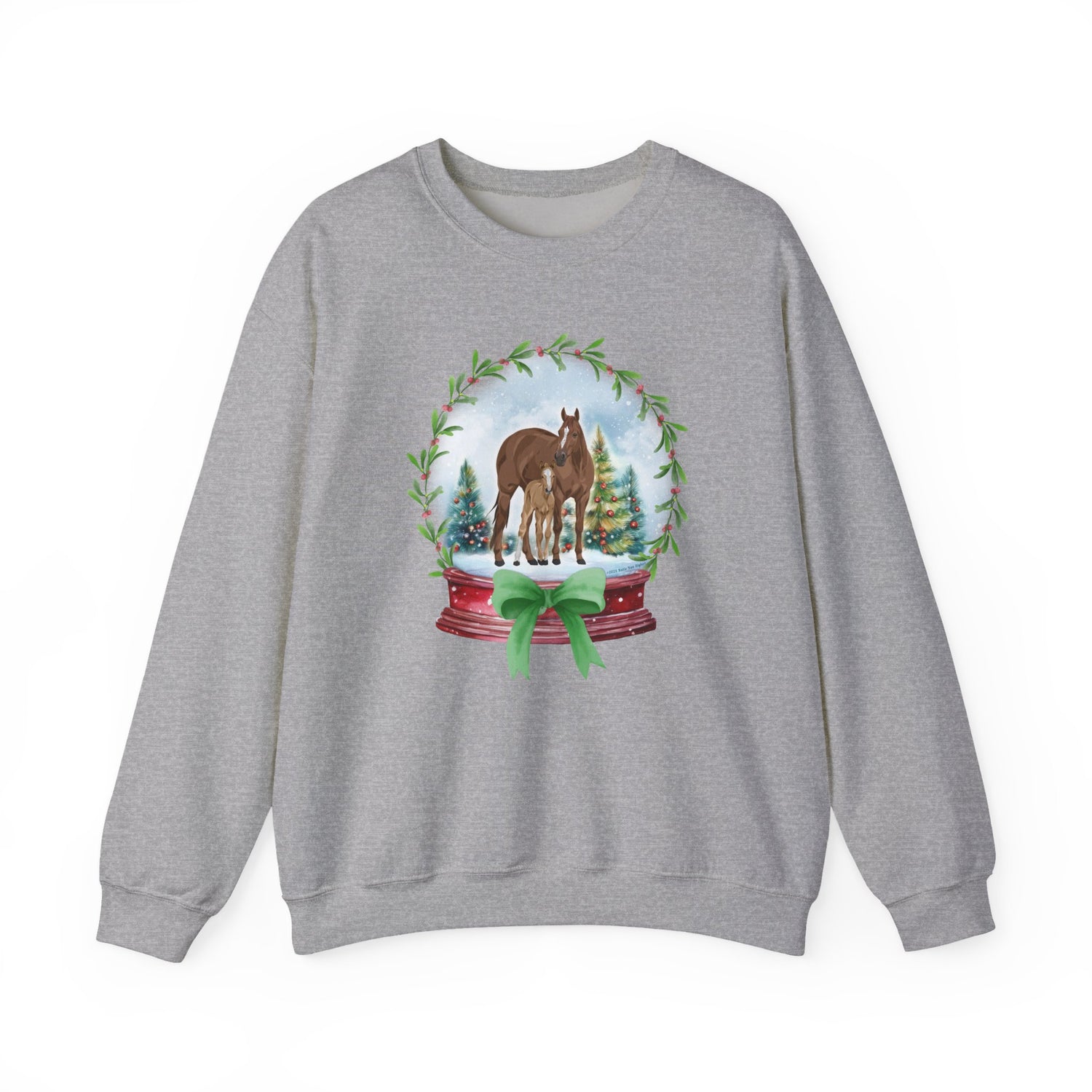 Frosty Foal Sweatshirt by Katie Van Slyke® Sport Grey