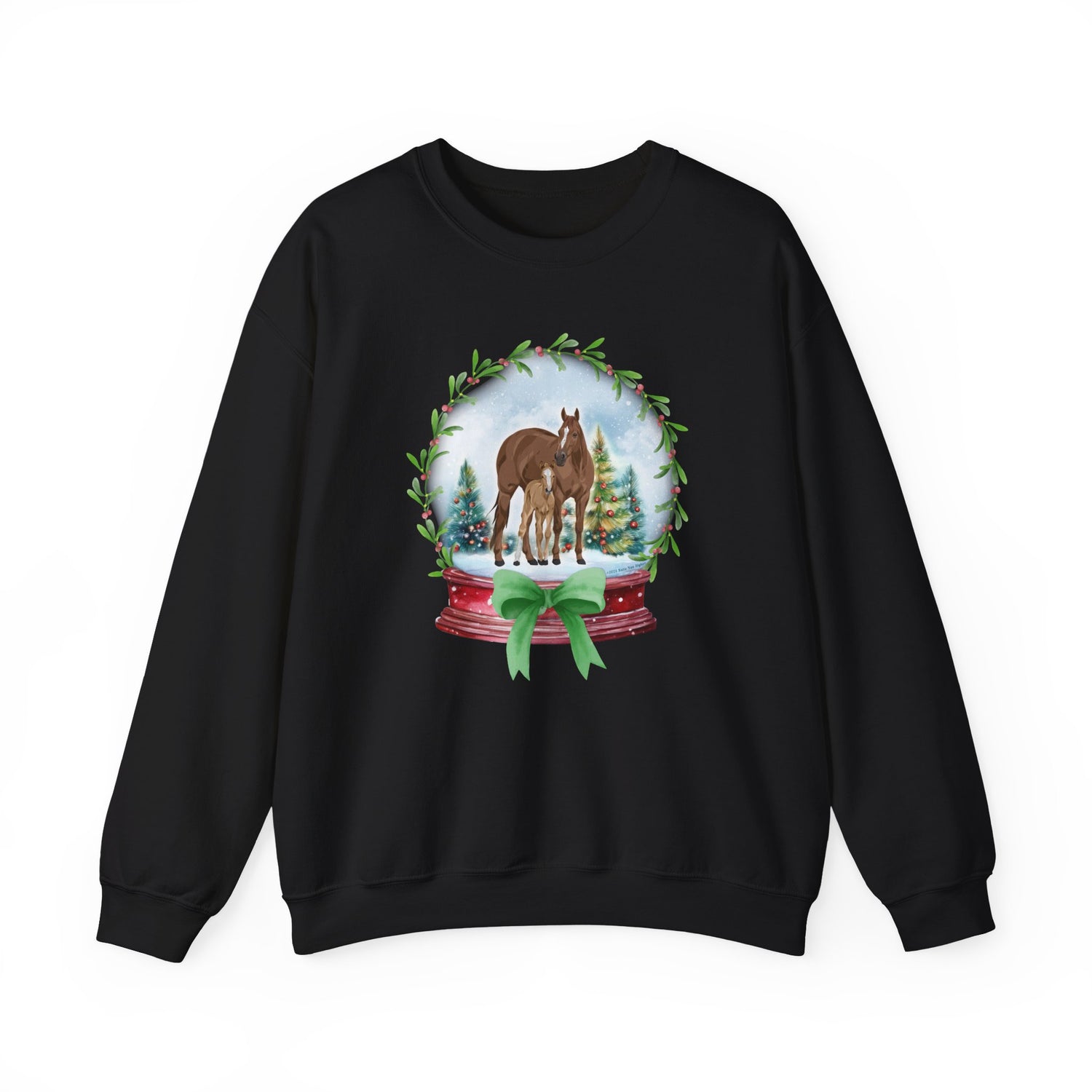 Frosty Foal Sweatshirt by Katie Van Slyke® Black