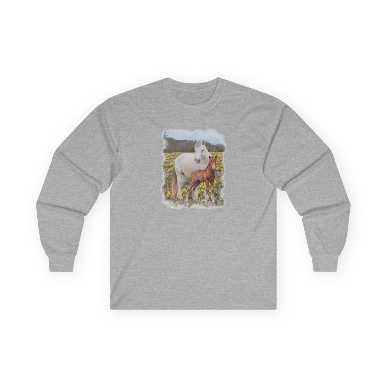 Glenn and Coco Long Sleeve T-Shirt by Katie Van Slyke® Sport Grey