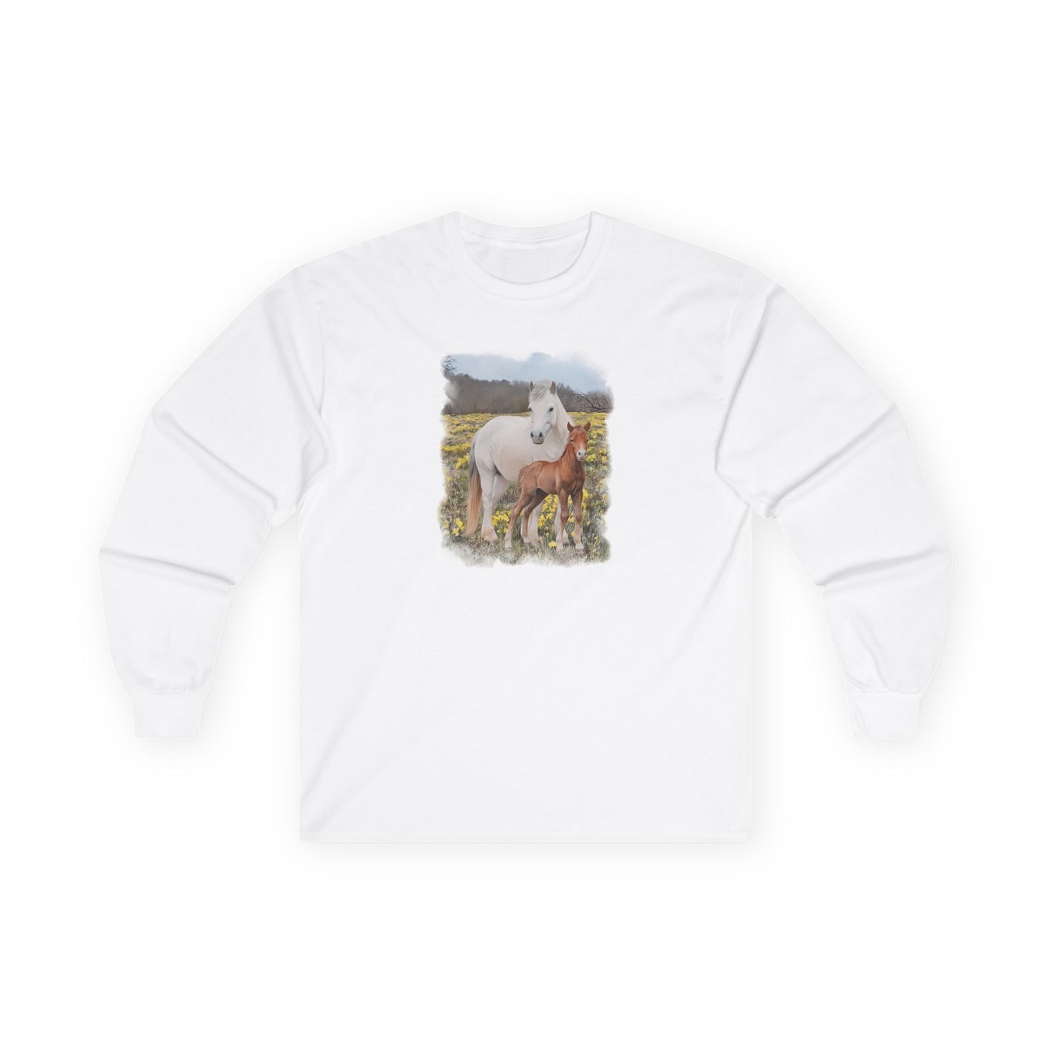 Glenn and Coco Long Sleeve T-Shirt by Katie Van Slyke® White