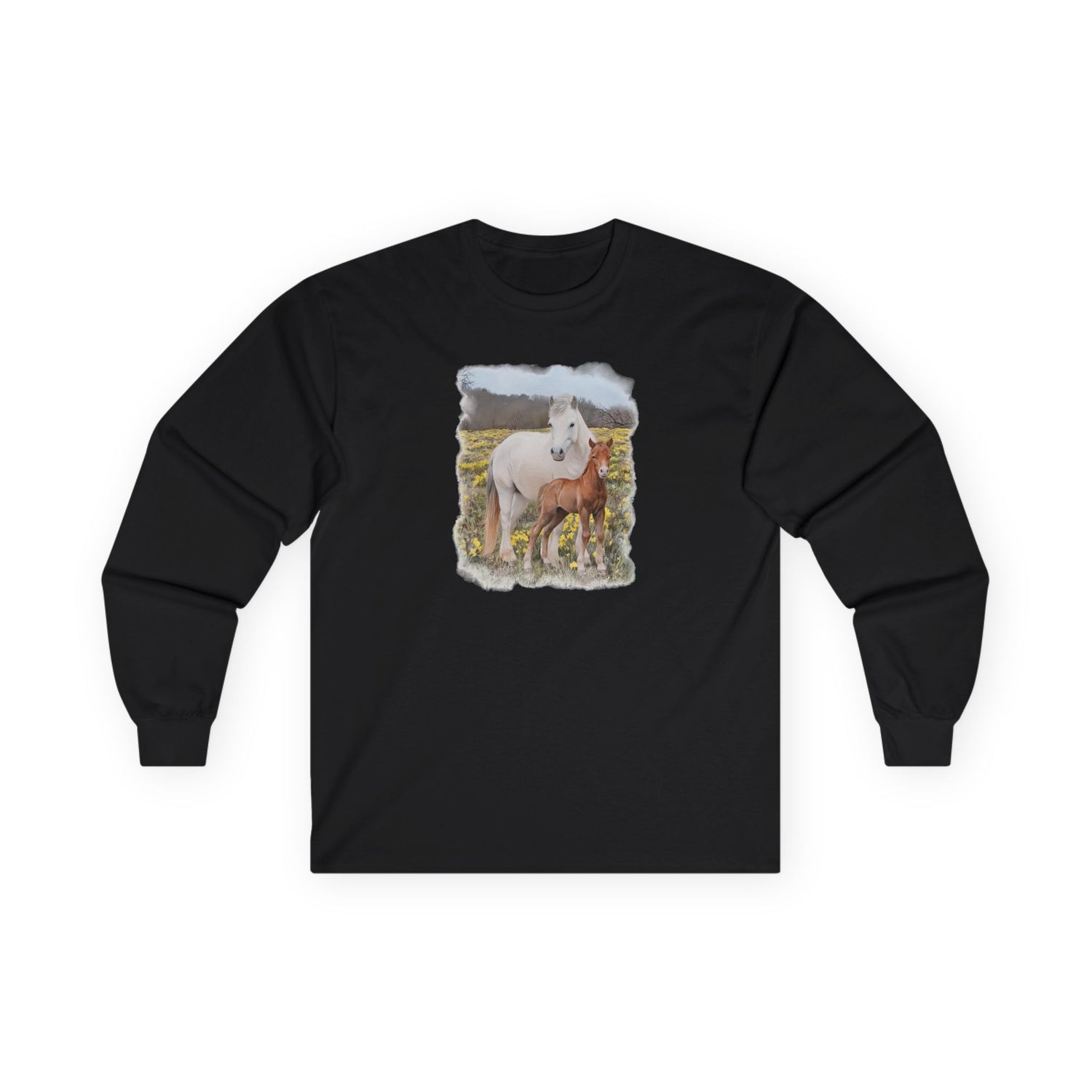 Glenn and Coco Long Sleeve T-Shirt by Katie Van Slyke® Black