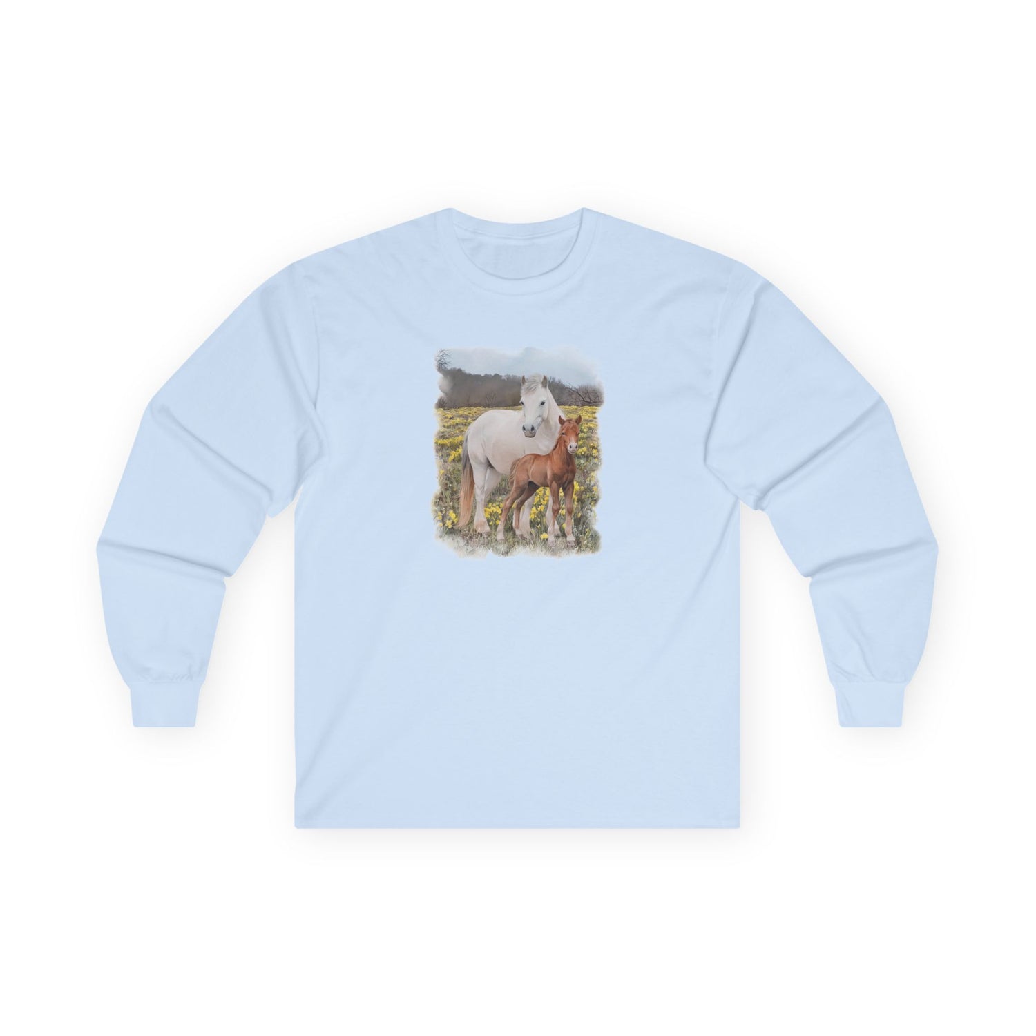 Glenn and Coco Long Sleeve T-Shirt by Katie Van Slyke® Light Blue