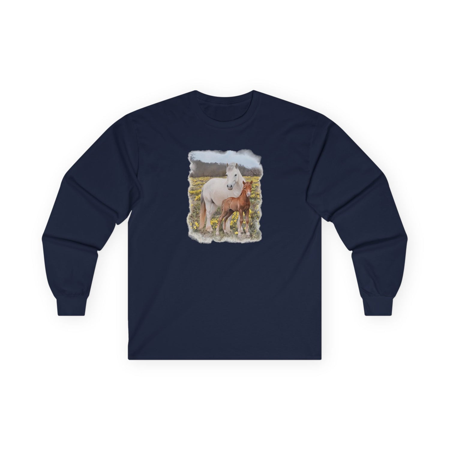 Glenn and Coco Long Sleeve T-Shirt by Katie Van Slyke® Navy
