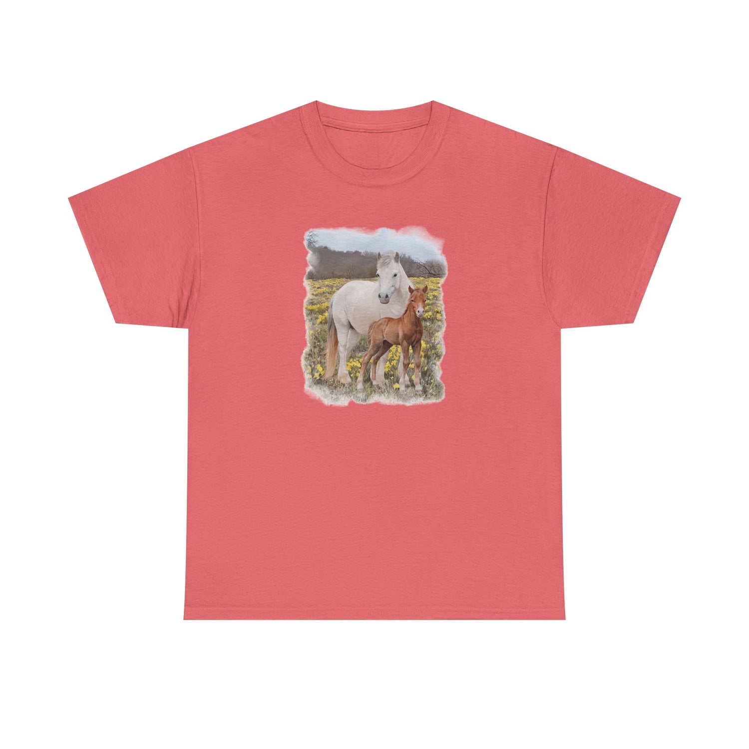 Glenn and Coco T-Shirt by Katie Van Slyke® Coral Silk