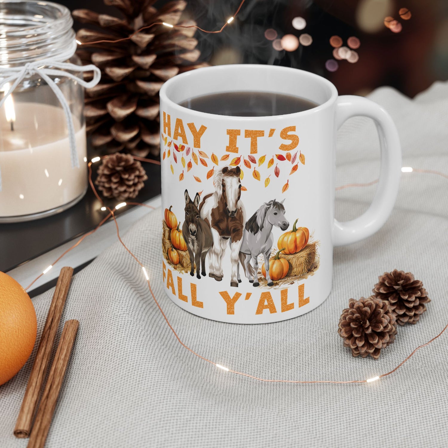 Hay Fall Mugs by Katie Van Slyke™ 11oz lifestyle