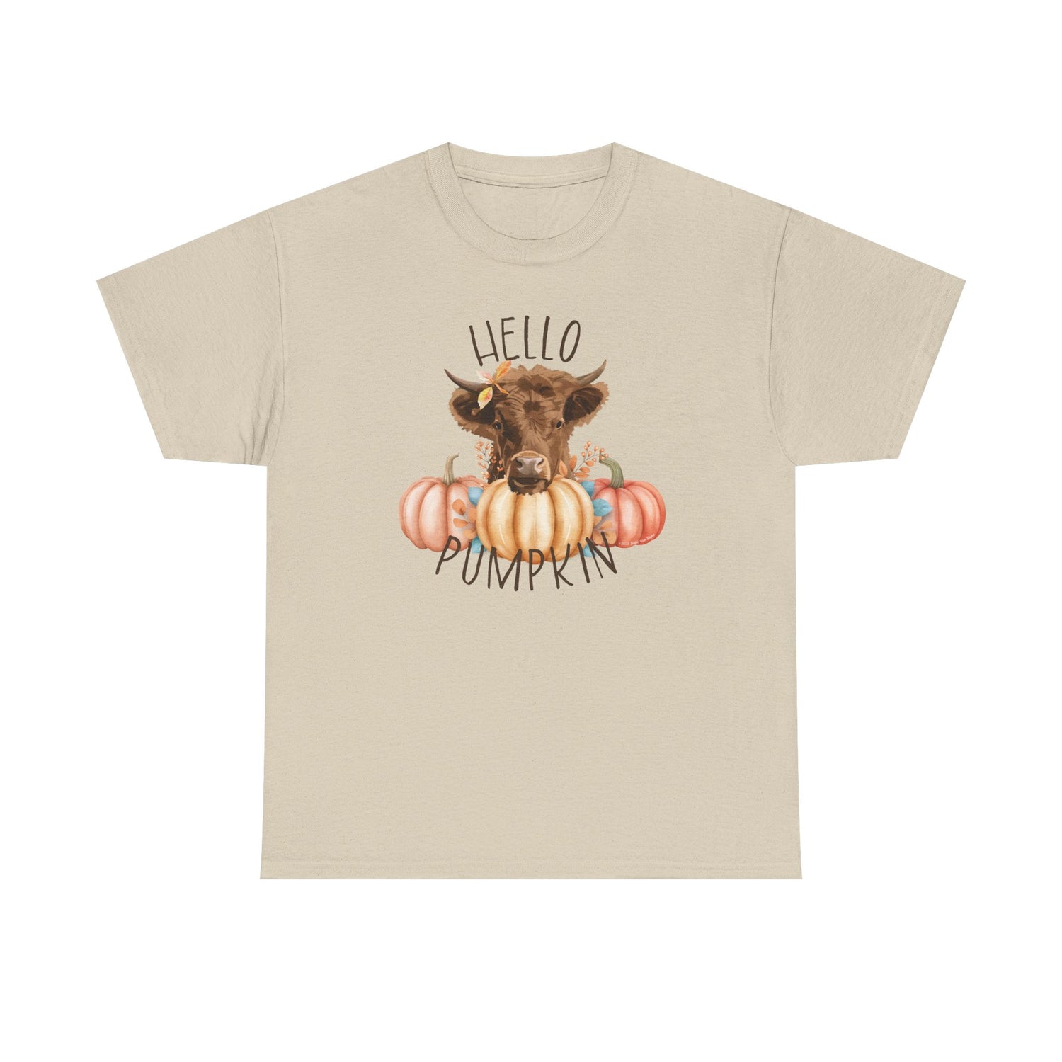 Hello Pumpkin T-Shirt by Katie Van Slyke™ Sand