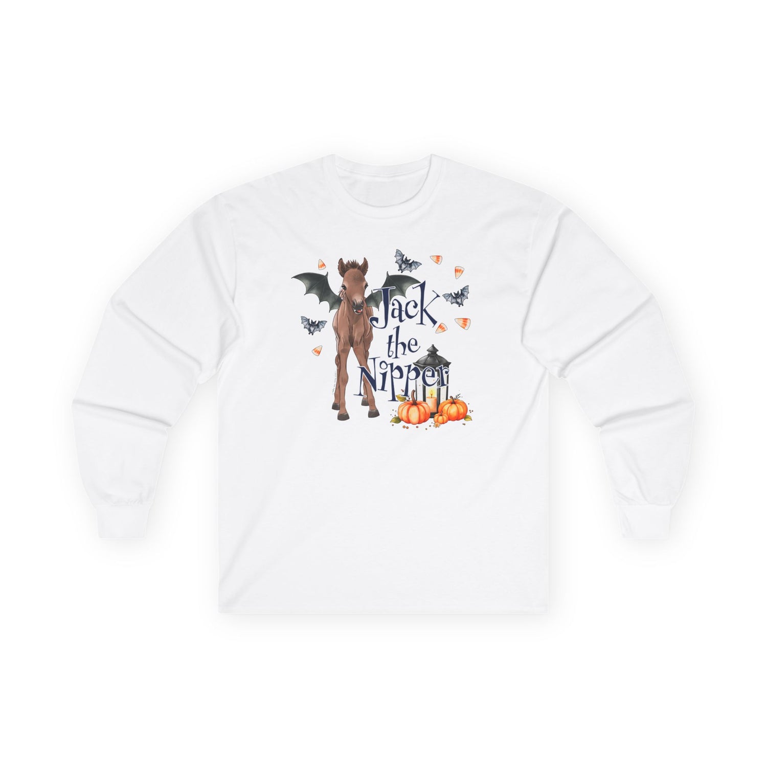 Jack The Nipper Long Sleeve T-Shirt by Katie Van Slyke™ White