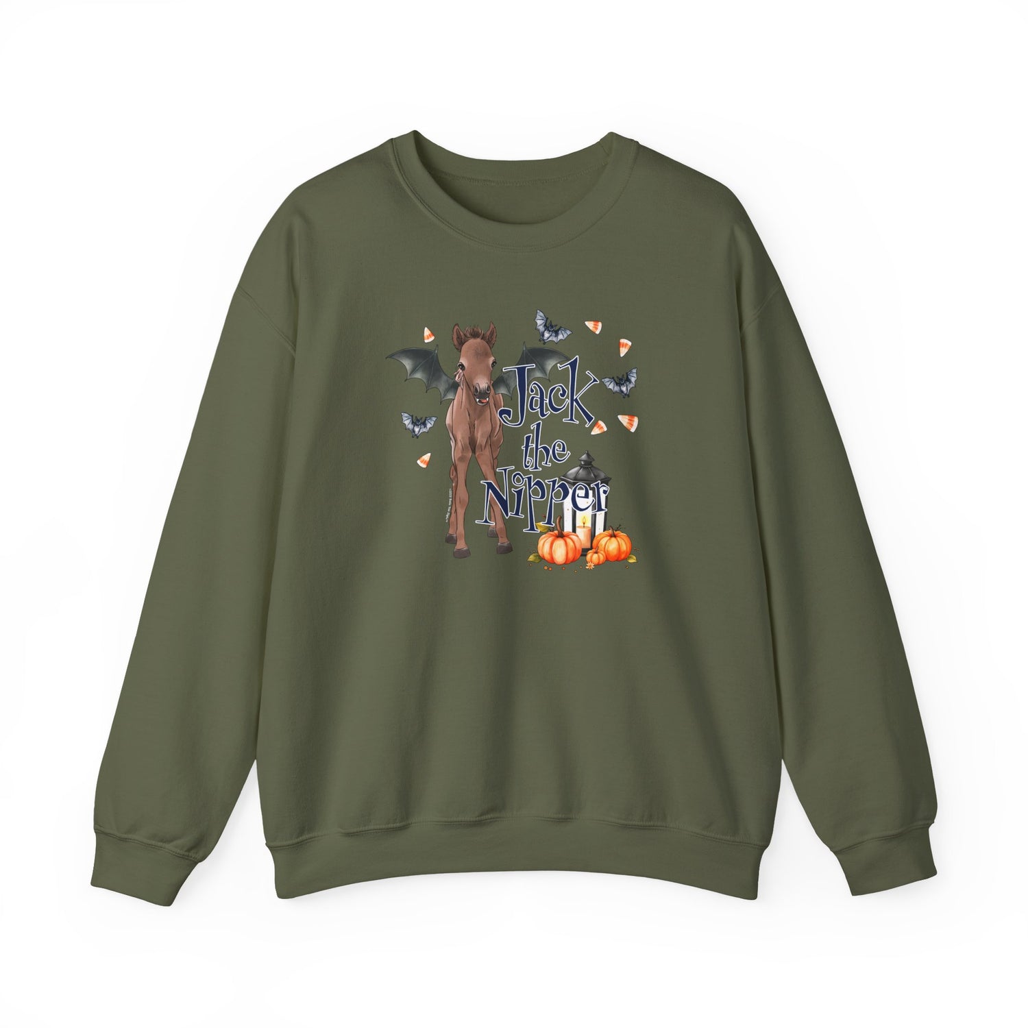 Jack The Nipper Sweatshirt by Katie Van Slyke™ Military Green