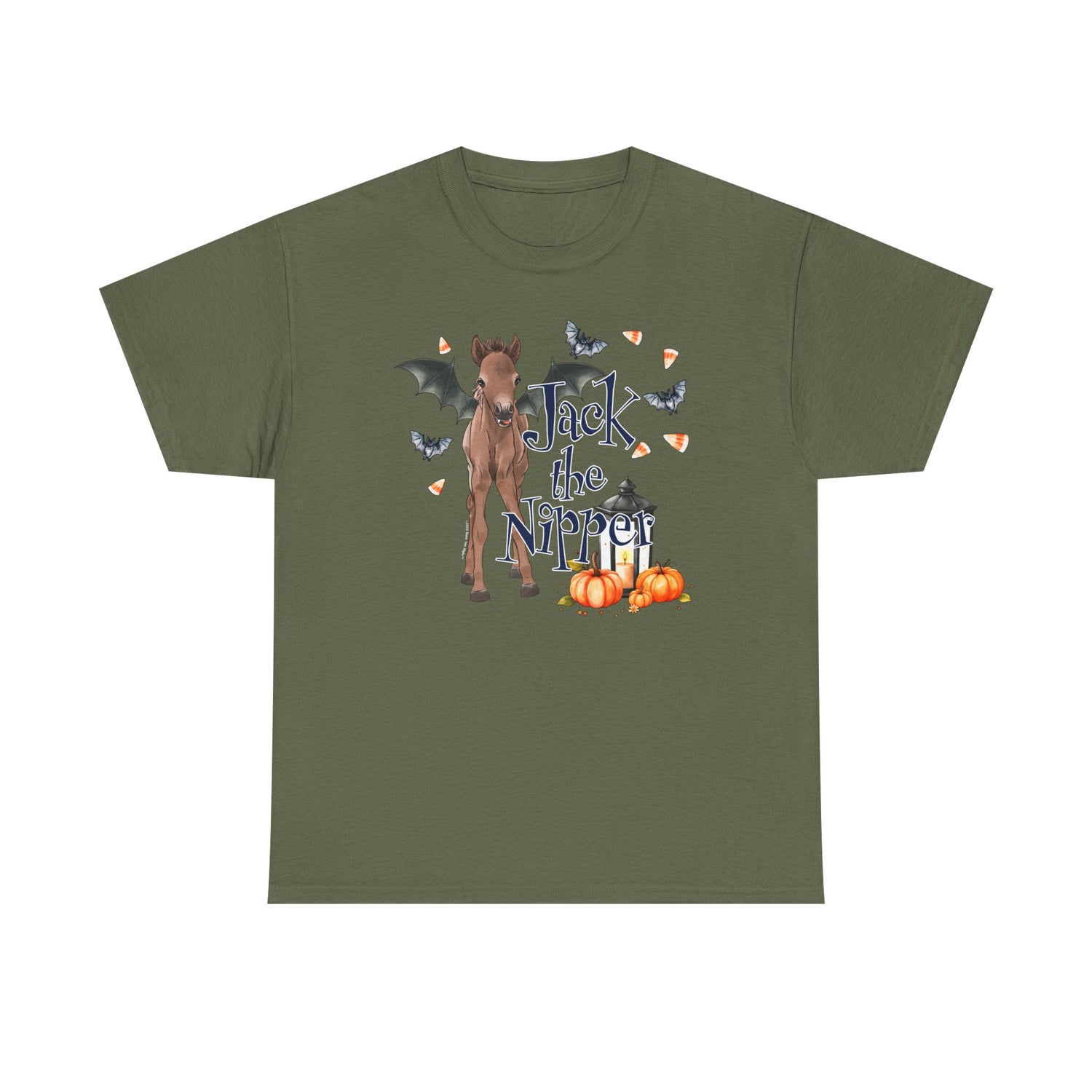 Jack The Nipper T-Shirt by Katie Van Slyke™ Military Green