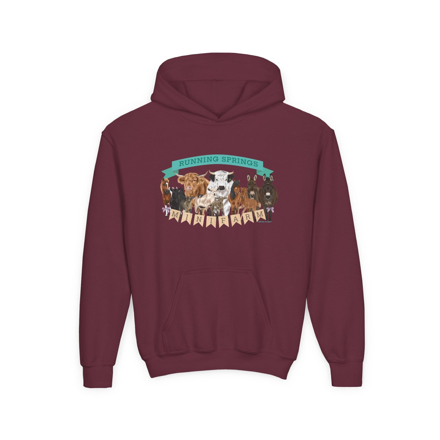 KIDS 2025 Mini Farm Hoodie by Katie Van Slyke™ Maroon