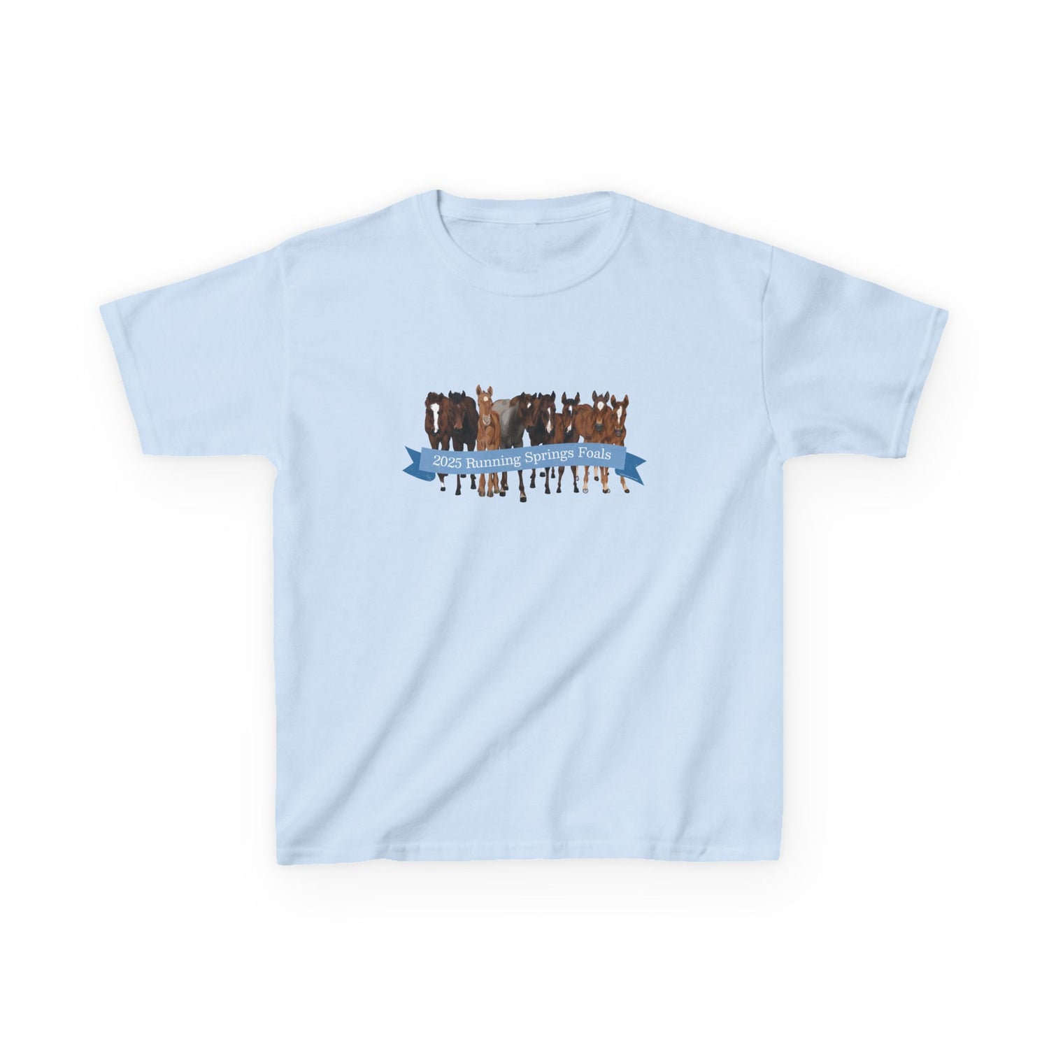 KIDS 2025 Running Springs Foals T-Shirt by Katie Van Slyke™ Light Blue