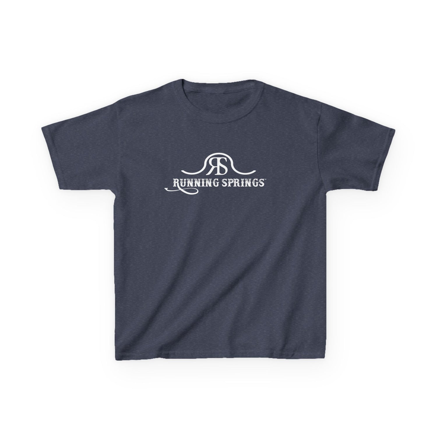 KIDS 2026 Running Springs T-Shirt by Katie Van Slyke® Heather Navy