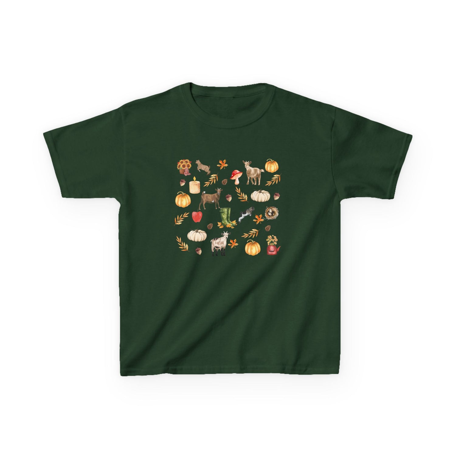 KIDS Autumn Goaties T-Shirt by Katie Van Slyke™ Forest Green