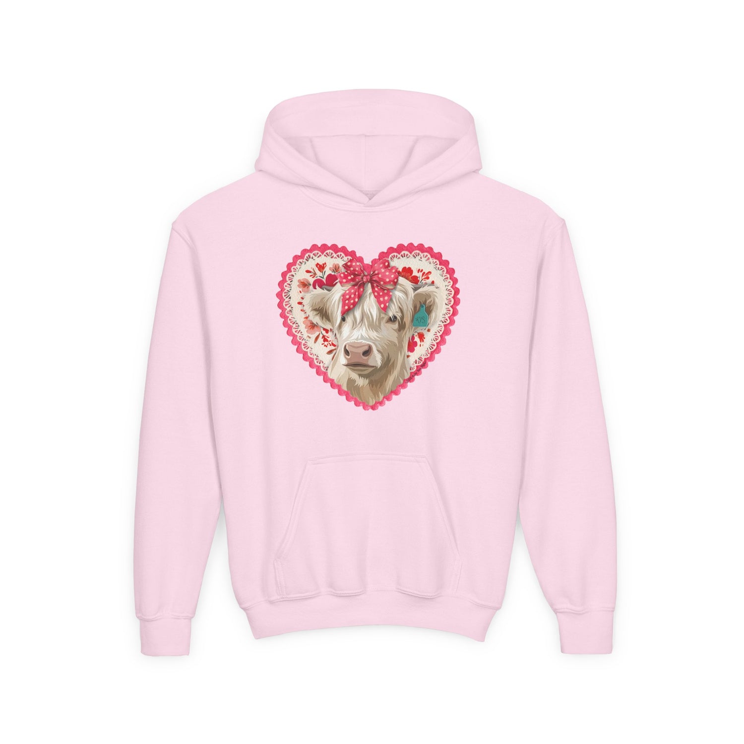 KIDS Cowlentine's Hoodie by Katie Van Slyke® Pink