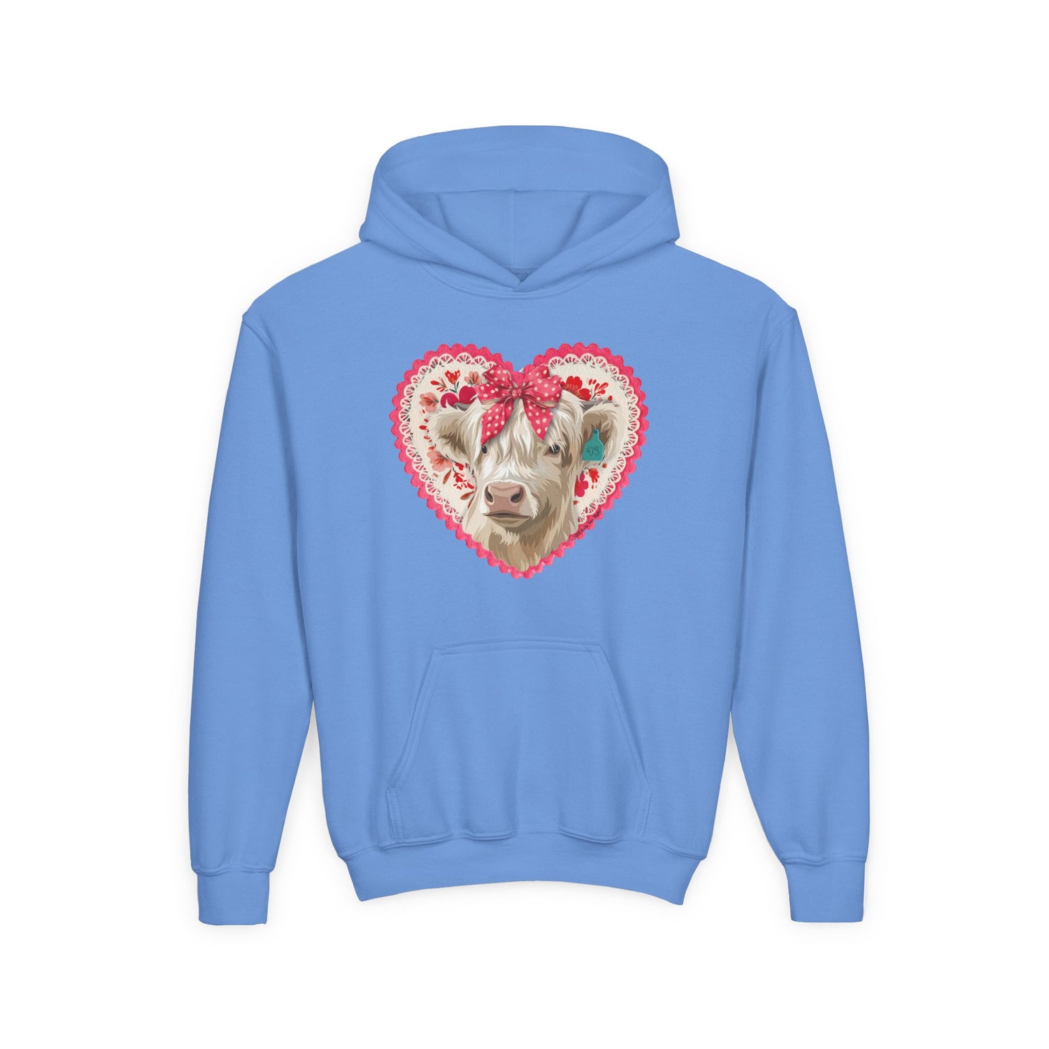 KIDS Cowlentine's Hoodie by Katie Van Slyke® Carolina Blue