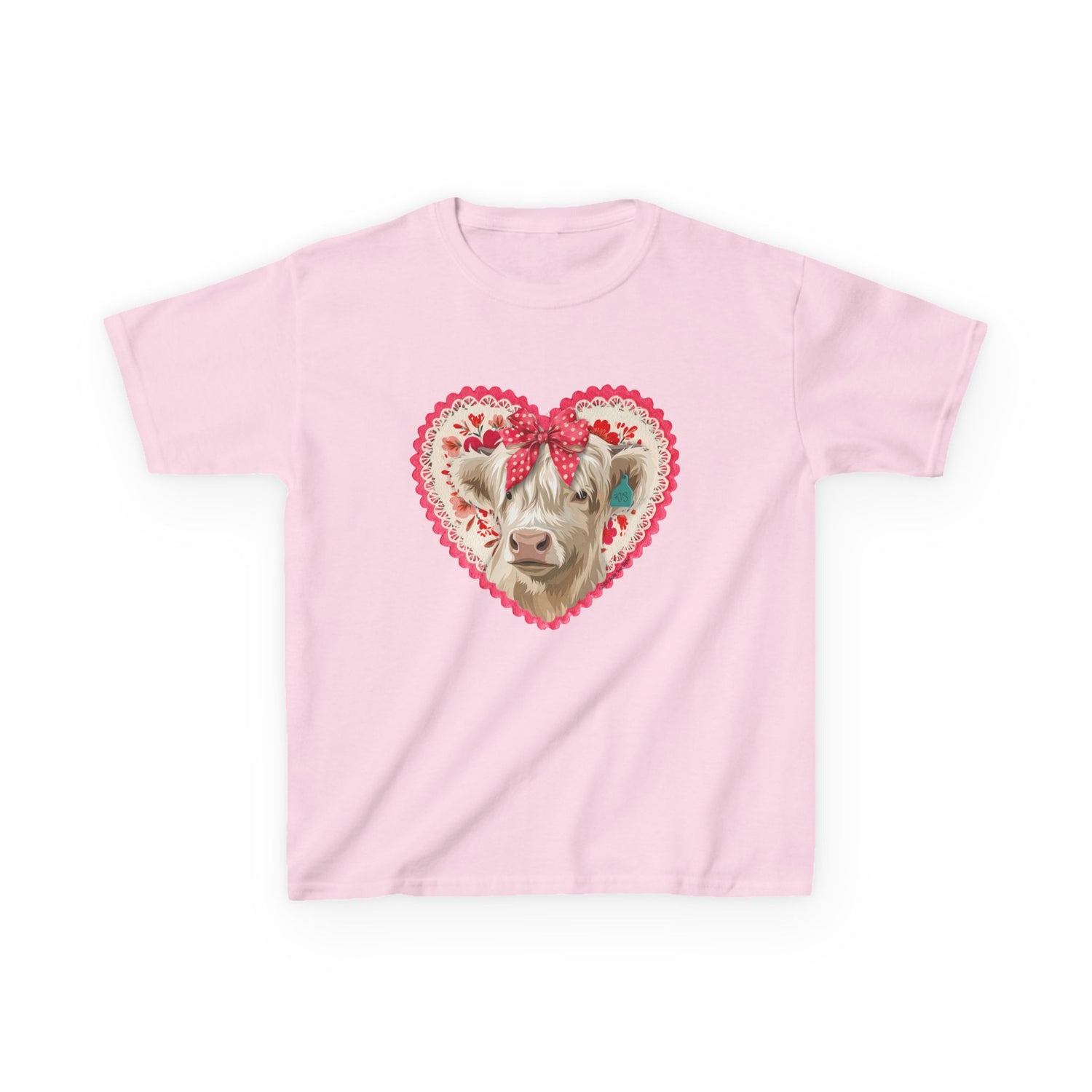 KIDS Cowlentine's T-Shirt by Katie Van Slyke® Pink