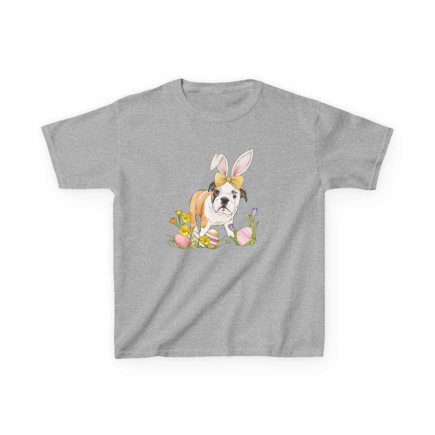 KIDS Easter Frankie T-Shirt by Katie Van Slyke® Sport Grey