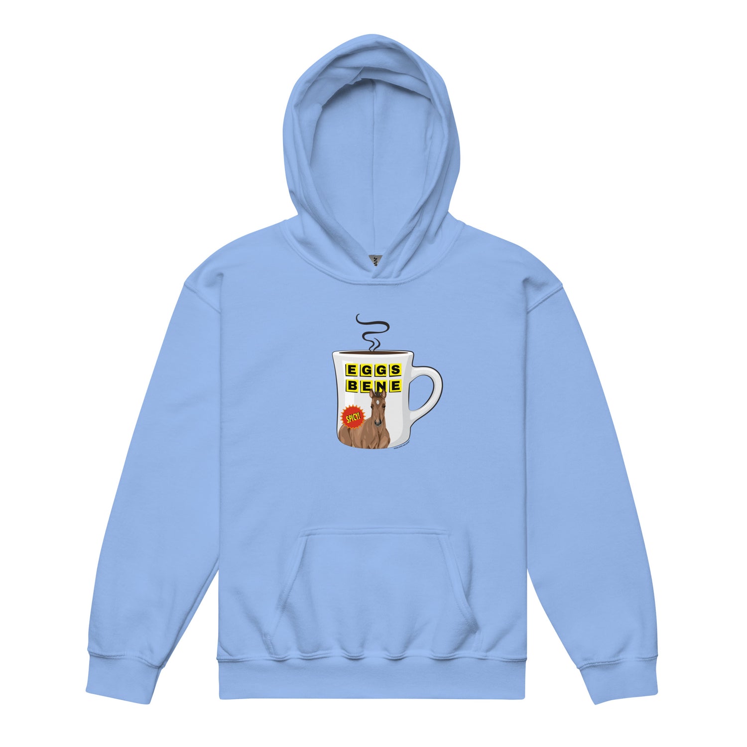 KIDS Eggs Benedict Hoodie by Katie Van Slyke - Carolina Blue