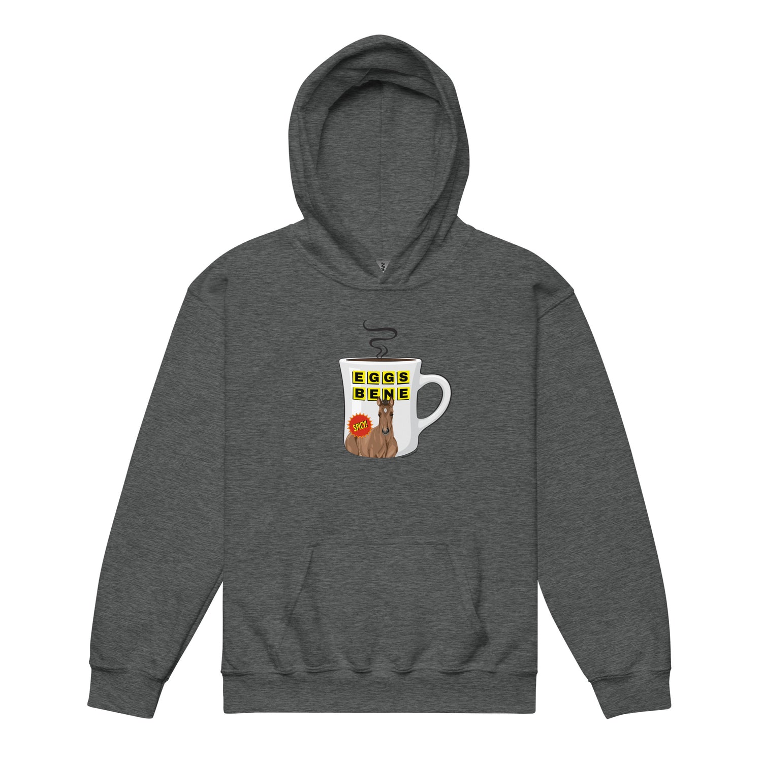 KIDS Eggs Benedict Hoodie by Katie Van Slyke - Dark Heather