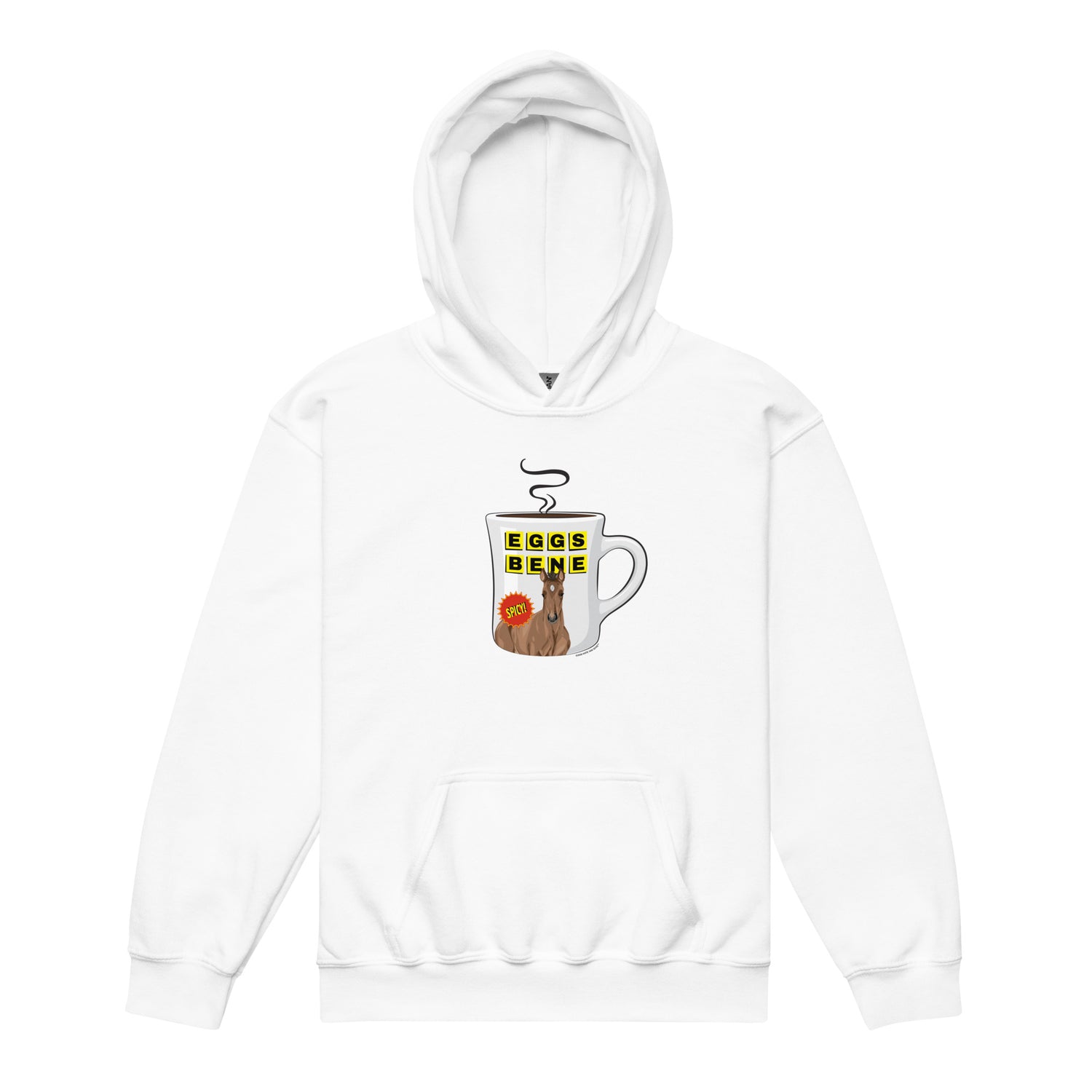KIDS Eggs Benedict Hoodie by Katie Van Slyke - White