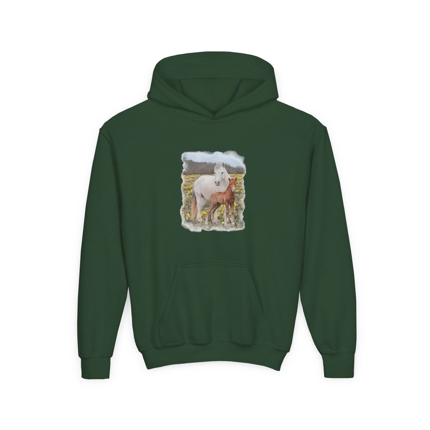 KIDS Glenn and Coco Hoodie by Katie Van Slyke® Forest Green