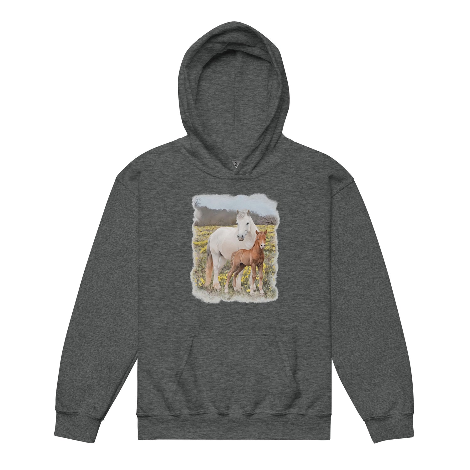 KIDS Glenn and Coco Hoodie by Katie Van Slyke - Dark Heather