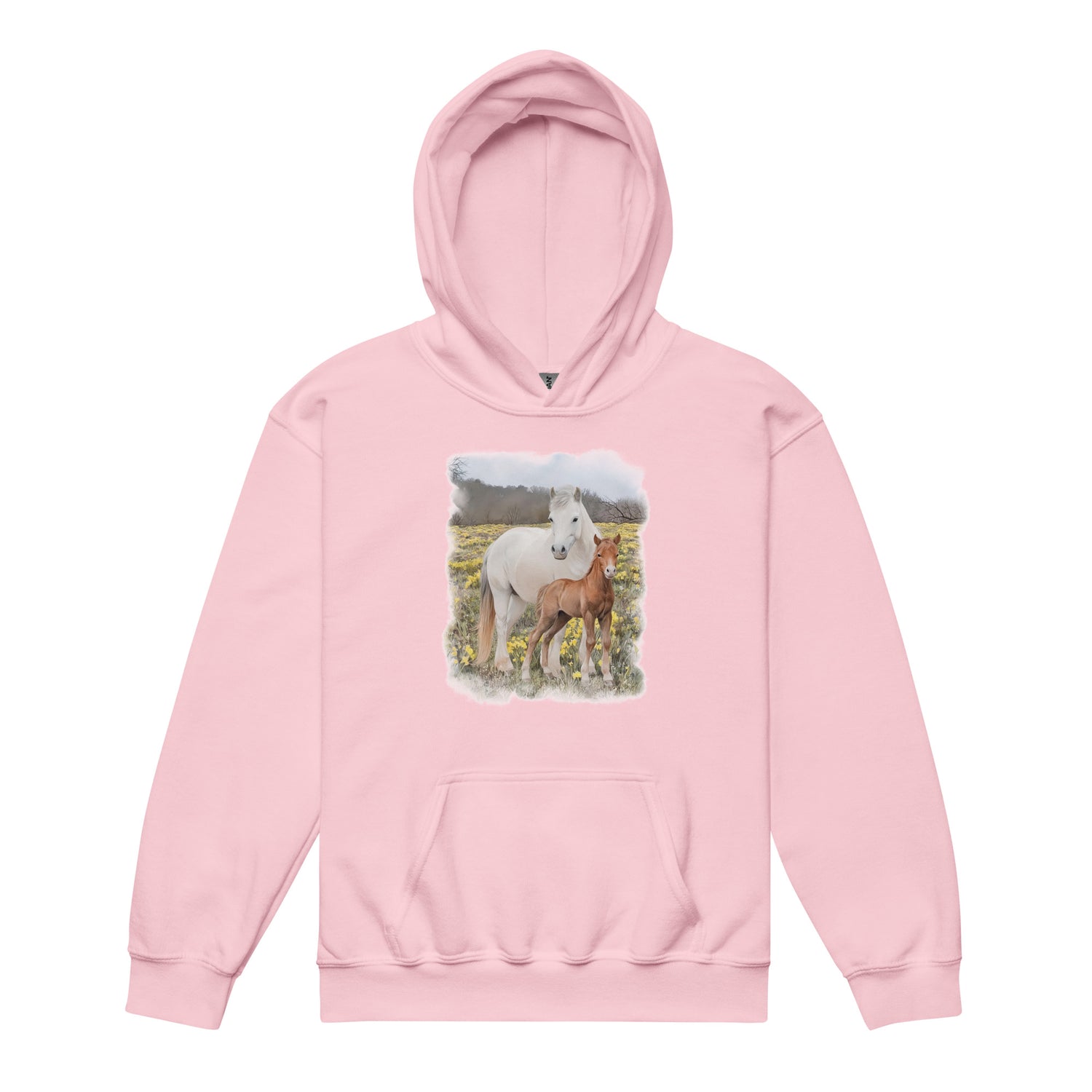 KIDS Glenn and Coco Hoodie by Katie Van Slyke - Light Pink