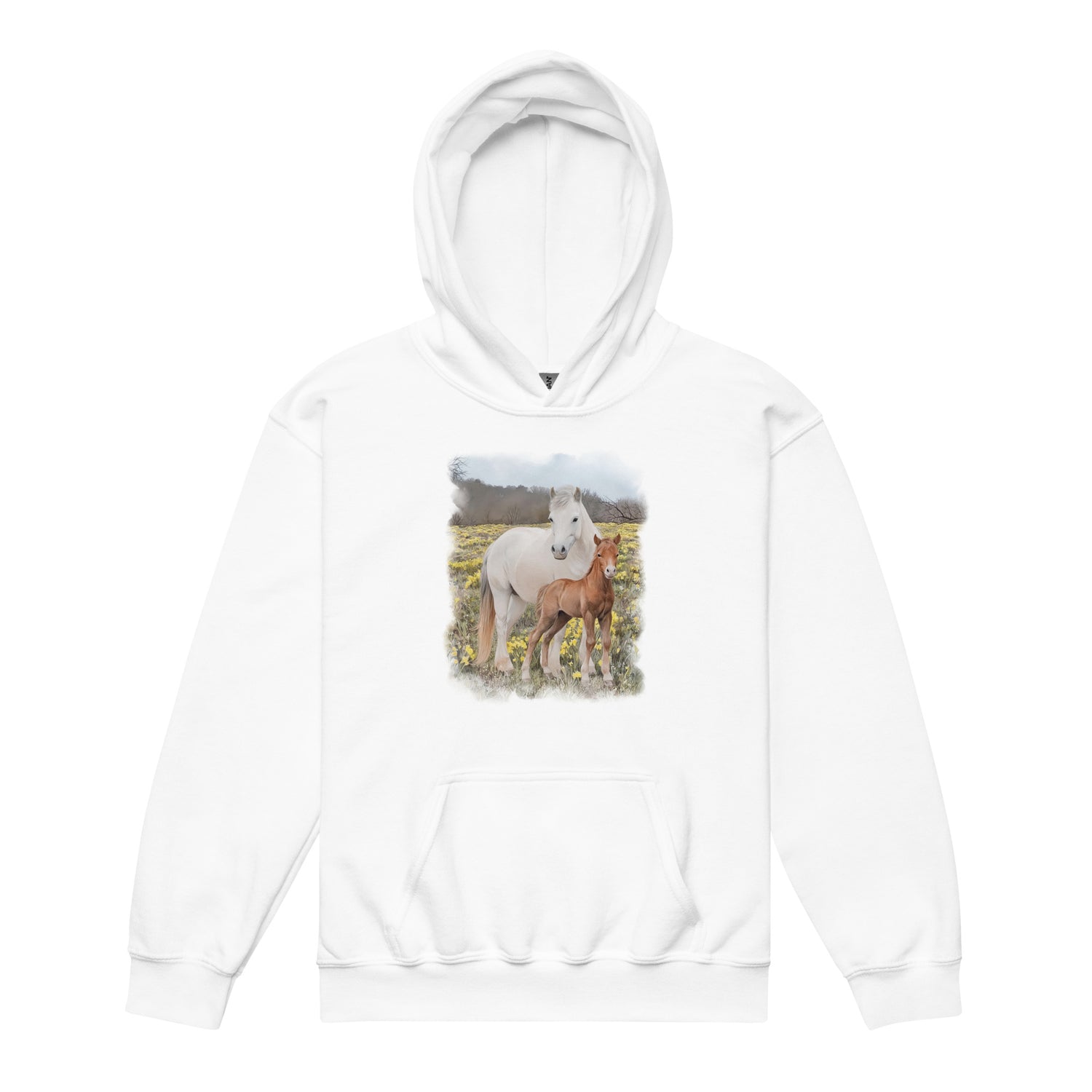KIDS Glenn and Coco Hoodie by Katie Van Slyke - White