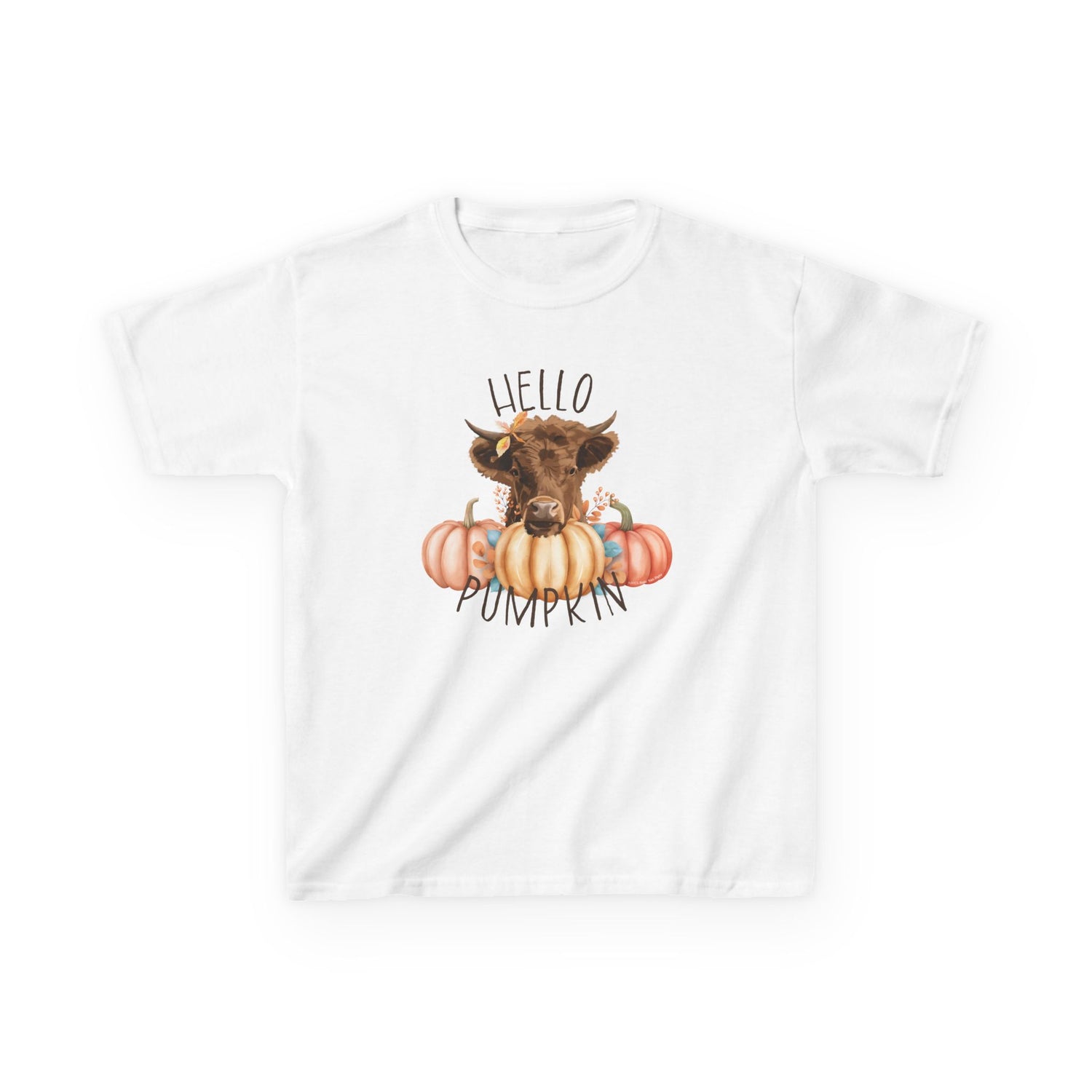 KIDS Hello Pumpkin T-Shirt by Katie Van Slyke™ White