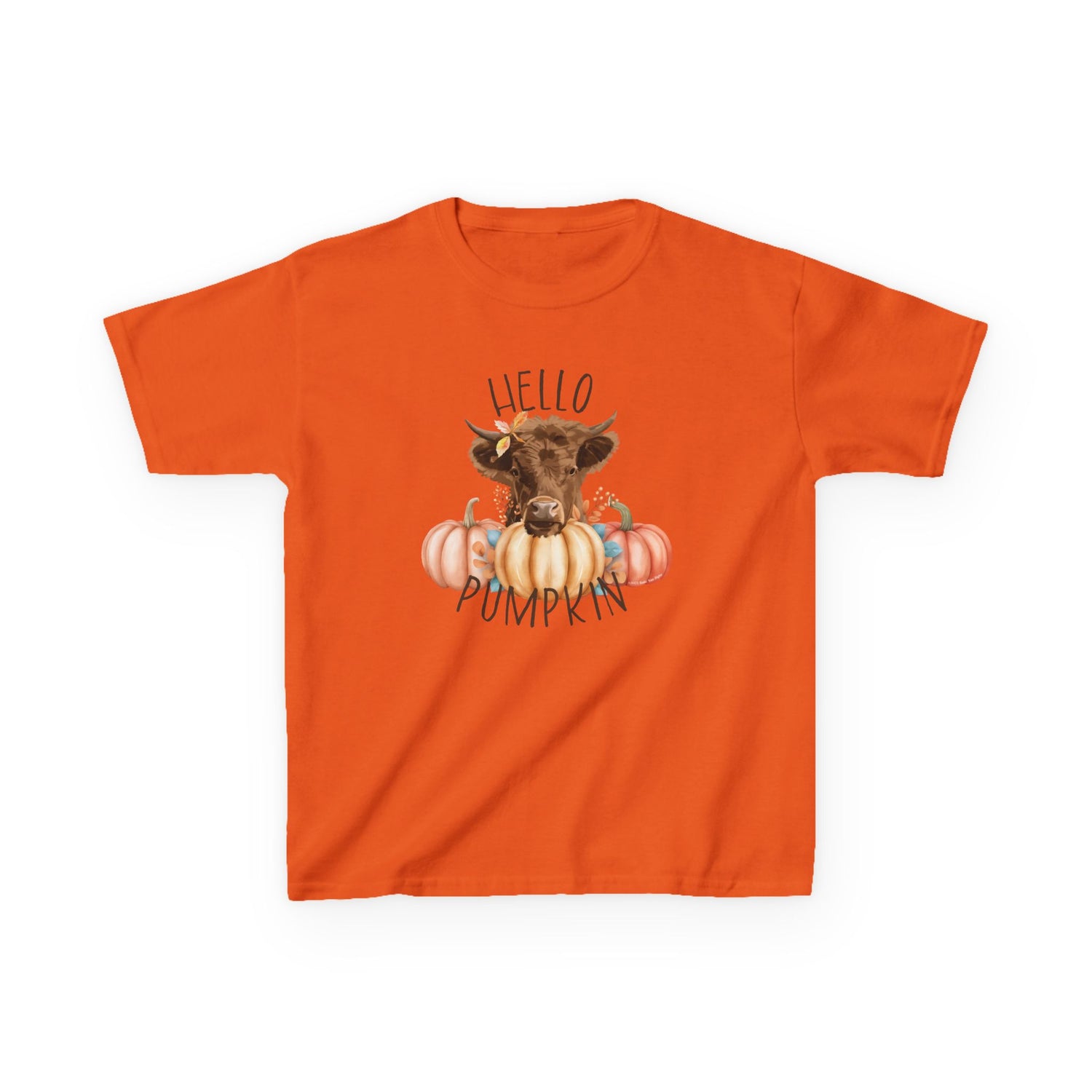 KIDS Hello Pumpkin T-Shirt by Katie Van Slyke™ Orange