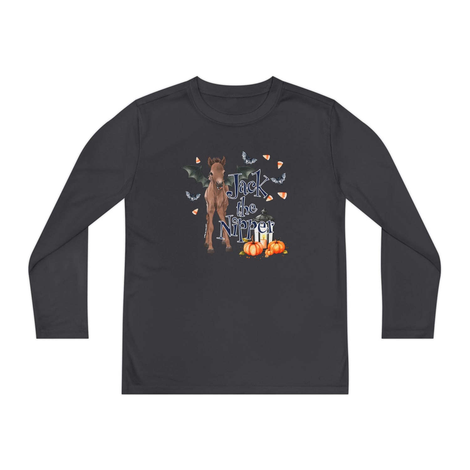 KIDS Jack The Nipper Long Sleeve T-Shirt by Katie Van Slyke™ Iron Grey