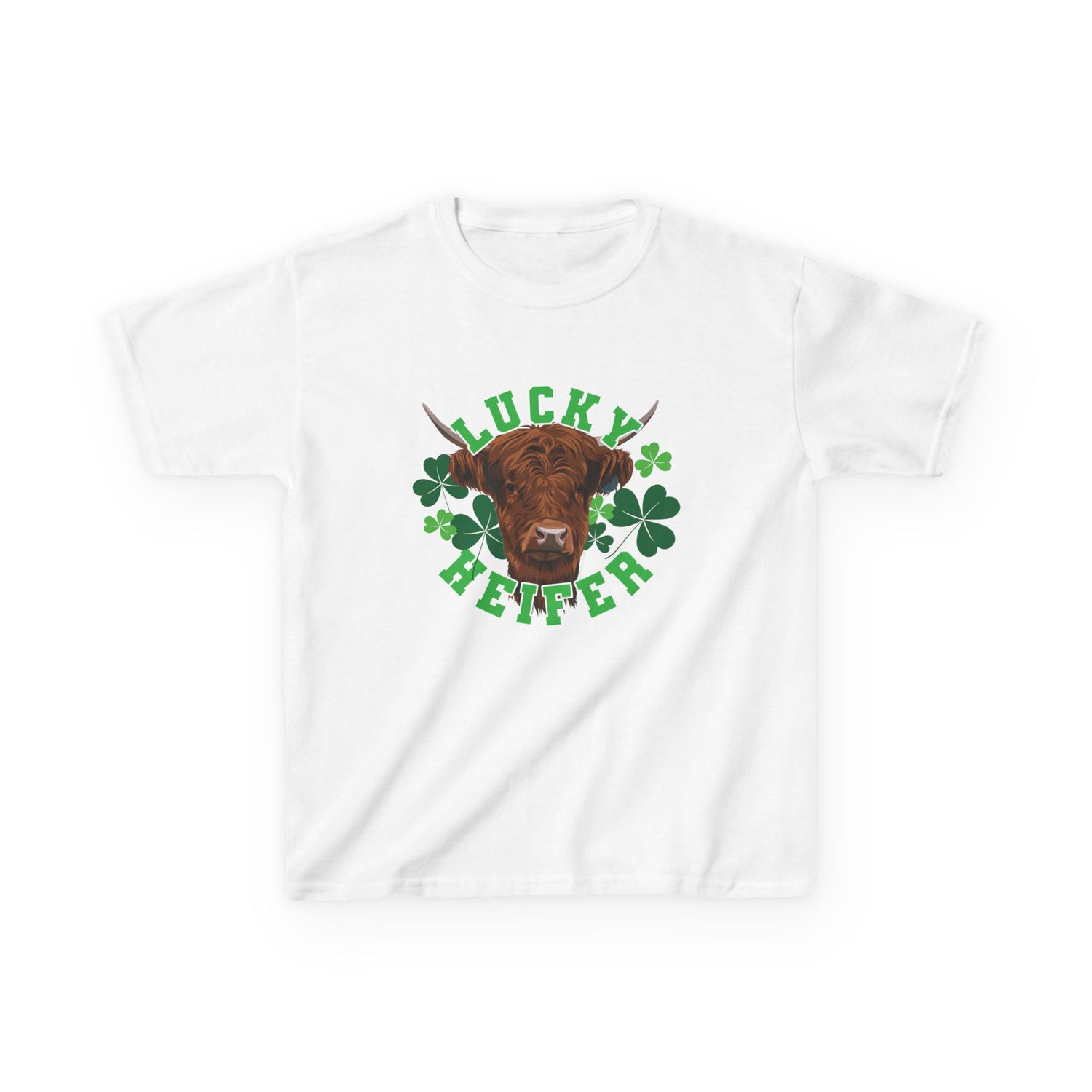 KIDS Lucky Heifer T-Shirt by Katie Van Slyke® White