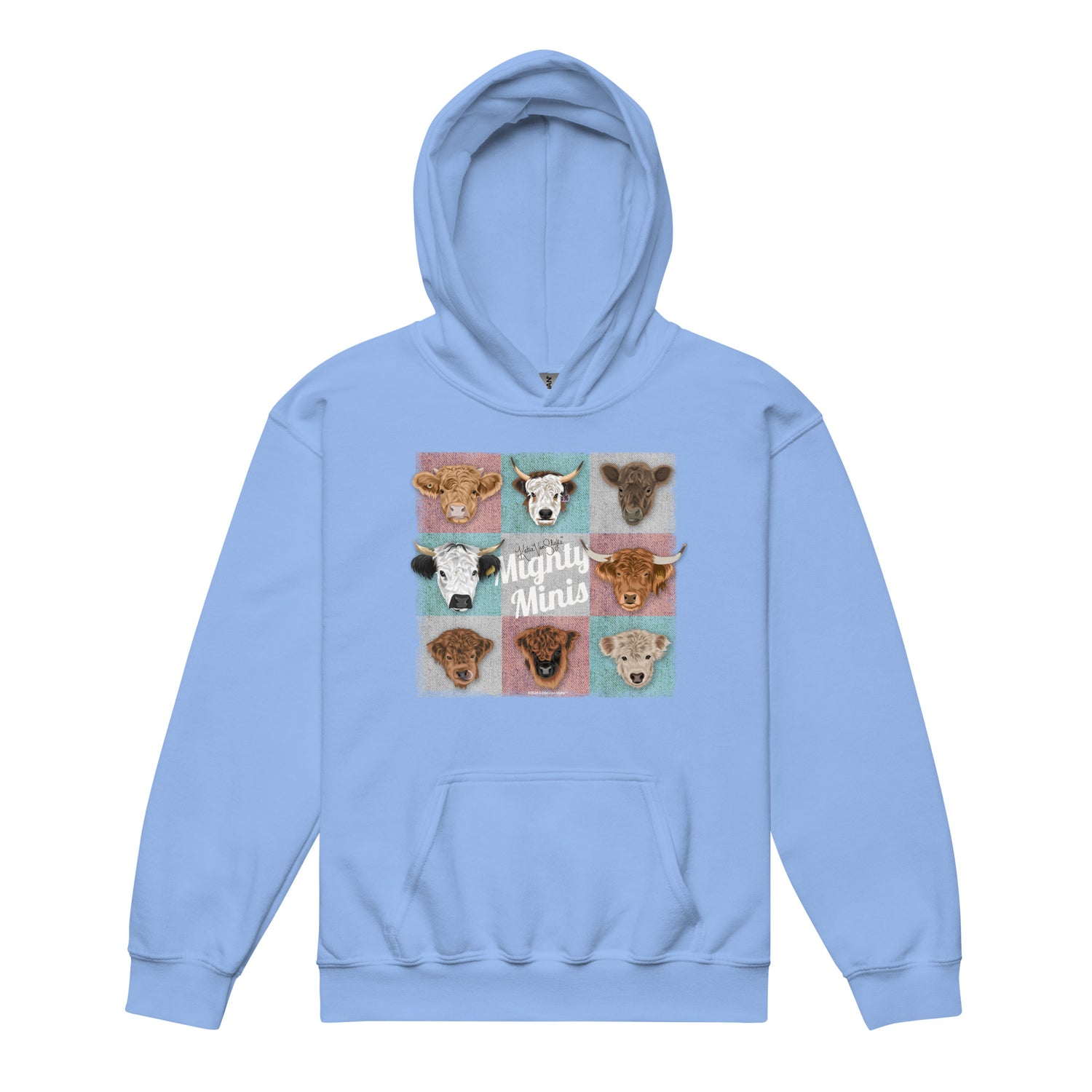KIDS Mighty Minis Hoodie by Katie Van Slyke - Carolina Blue