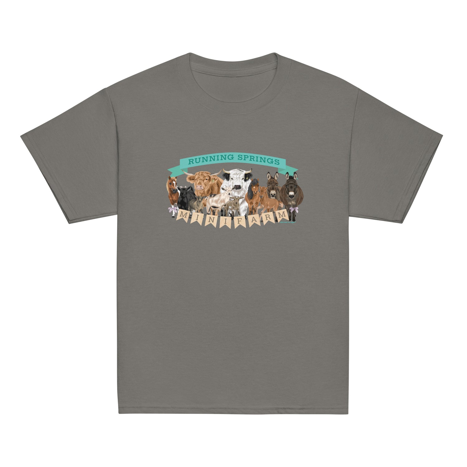KIDS Mini Farm T-Shirt by Katie Van Slyke - Charcoal